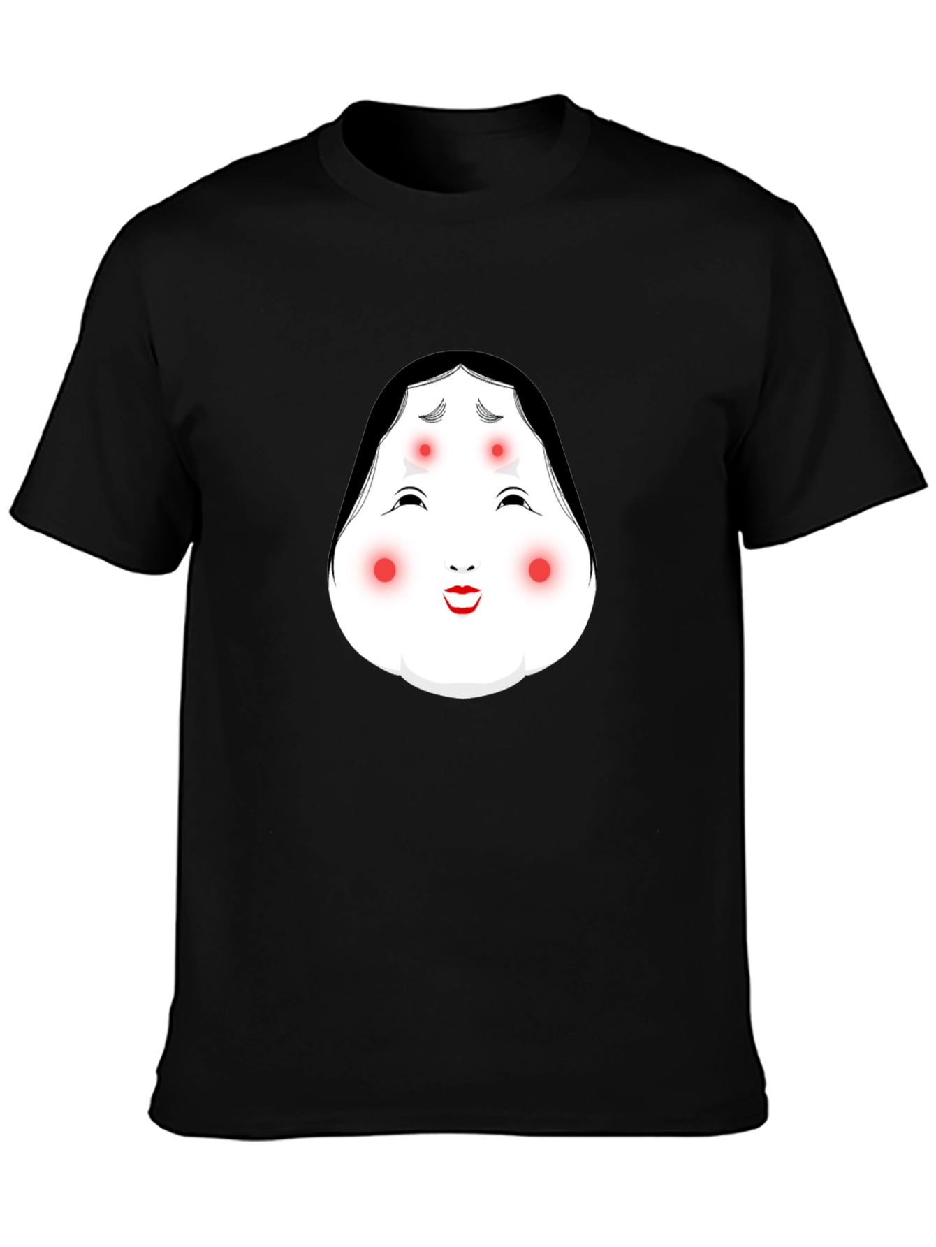 Kabuki Mask Graphic Black T-Shirt