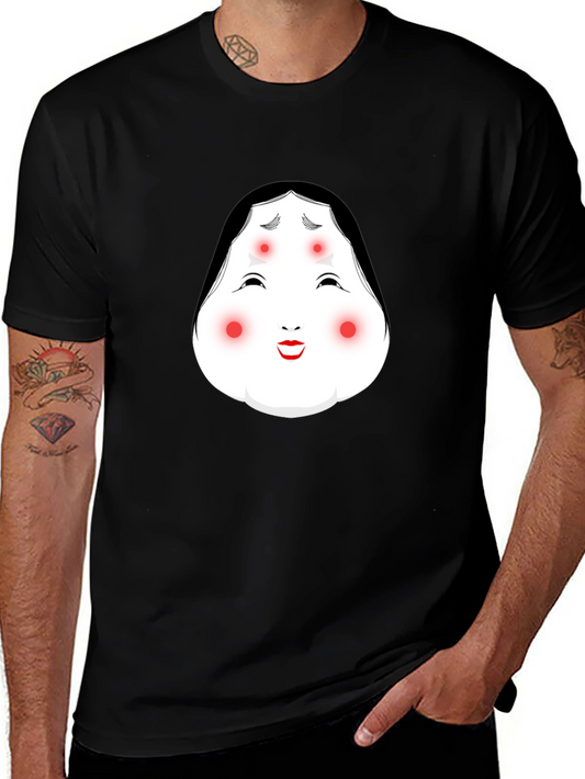 Kabuki Mask Graphic Black T-Shirt