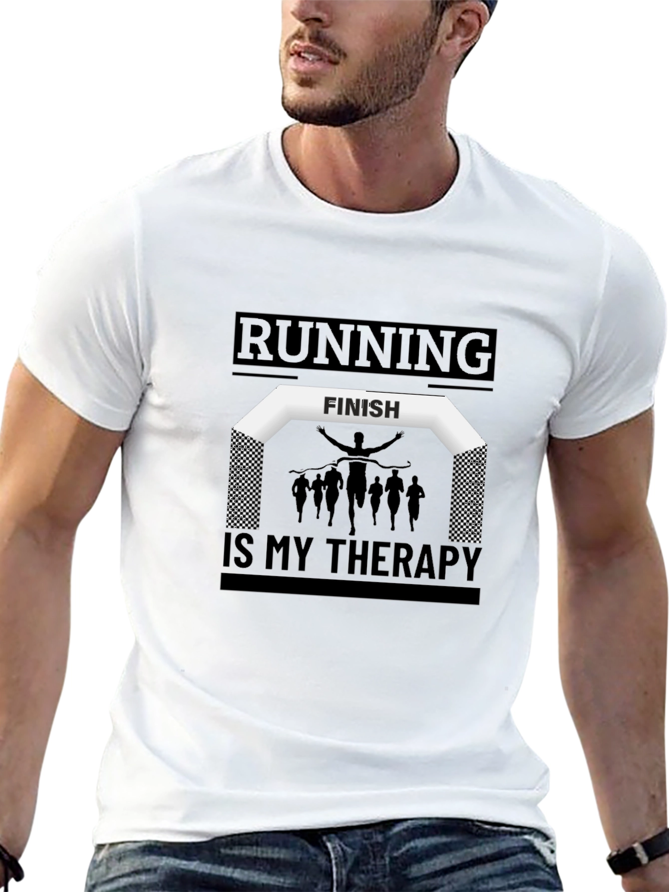 Running Is My Therapy Graphic Tee