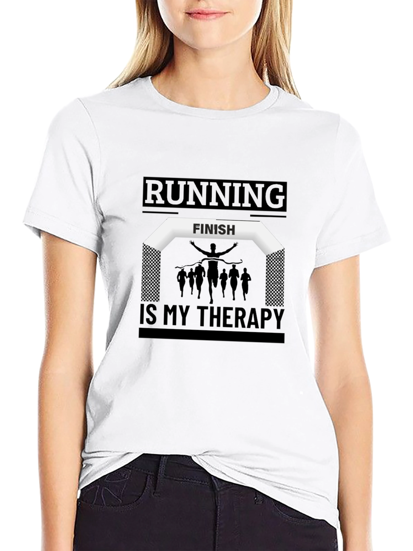 Running Is My Therapy Graphic Tee