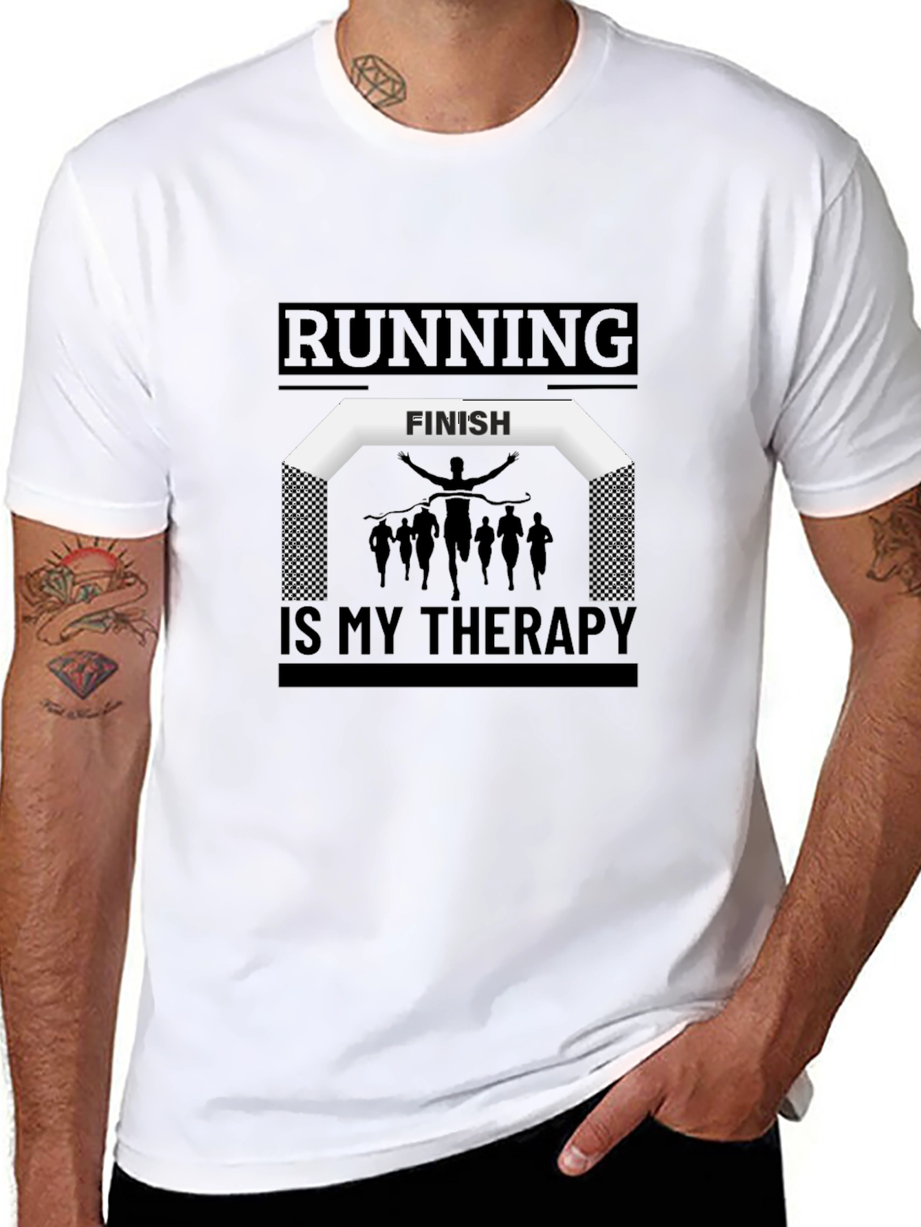 Running Is My Therapy Graphic Tee