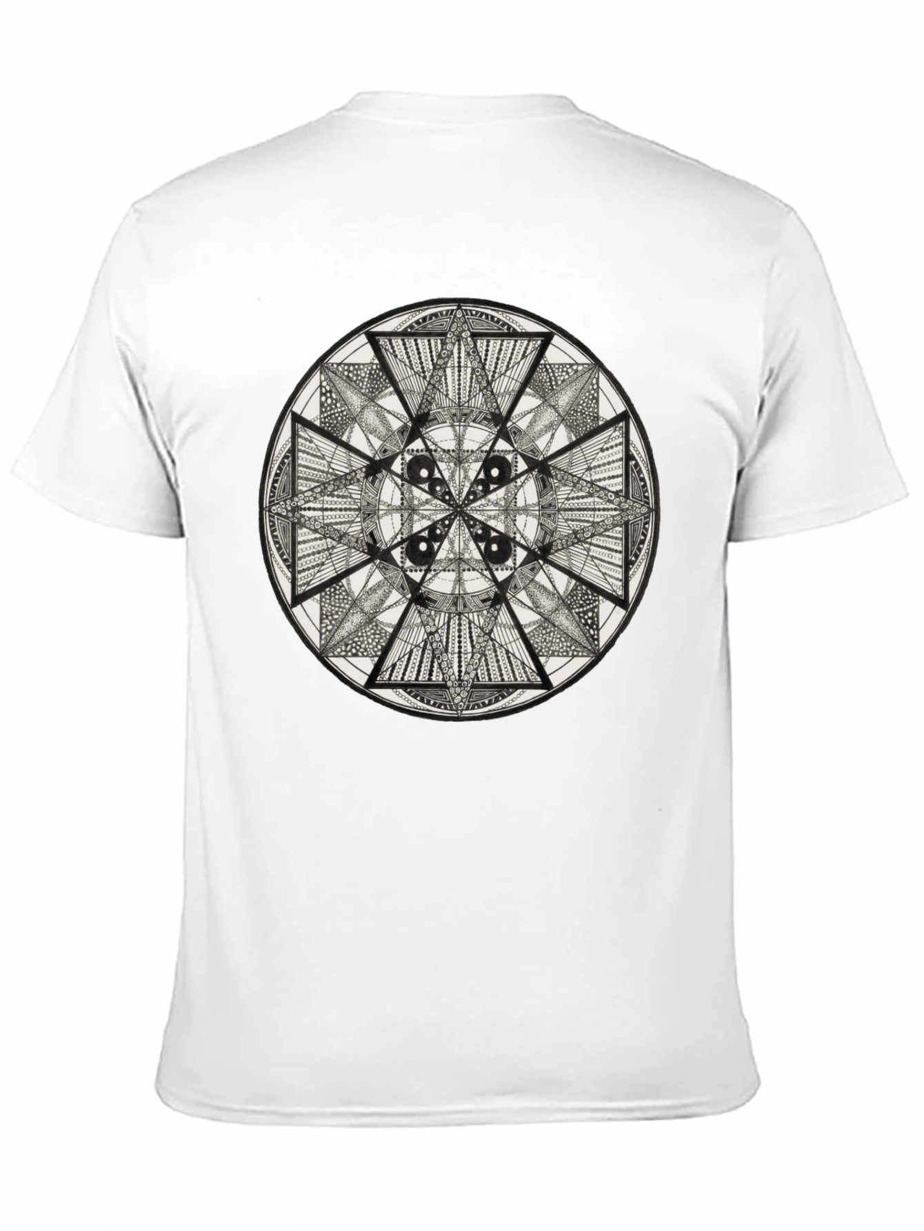 Geometric Mandala Tee - Black Graphic T-Shirt