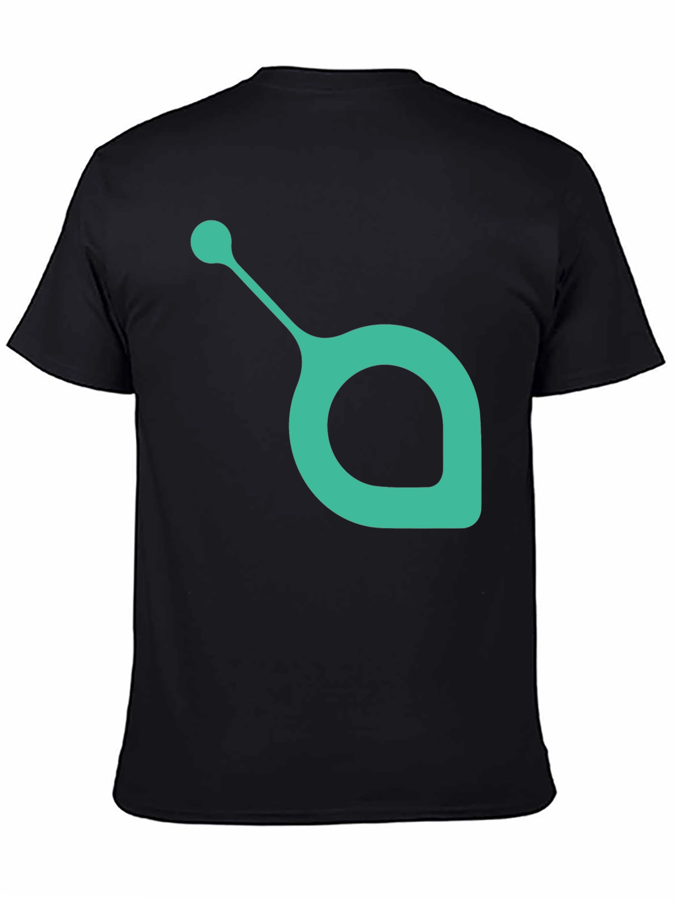 Modern Teal Symbol Black T-Shirt