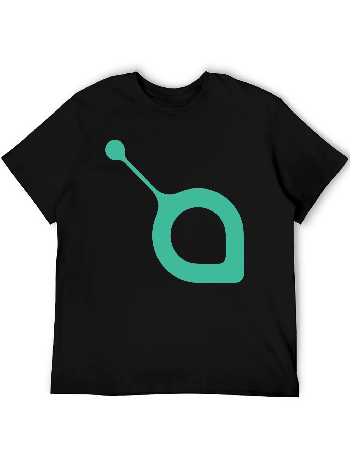 Modern Teal Symbol Black T-Shirt