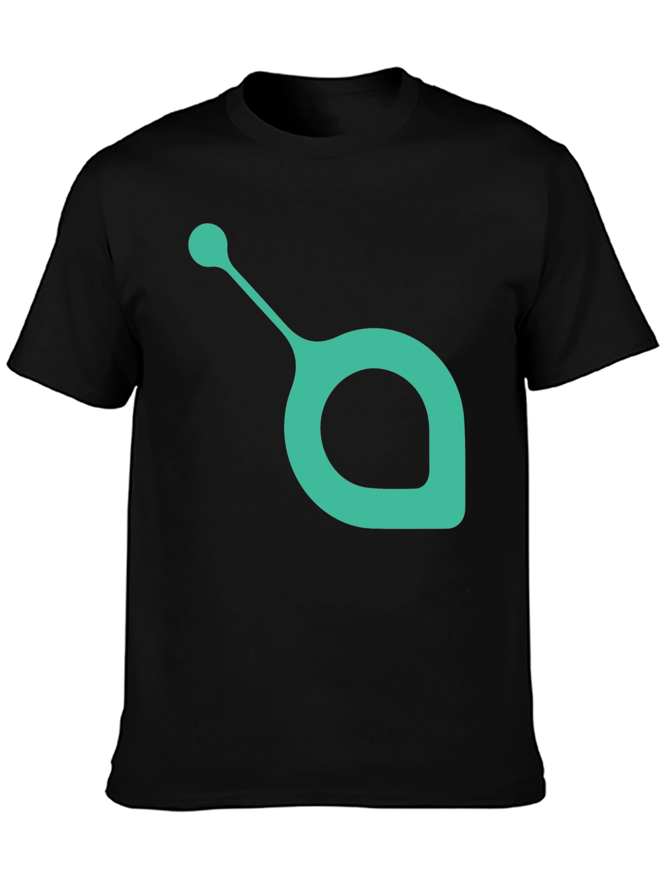 Modern Teal Symbol Black T-Shirt