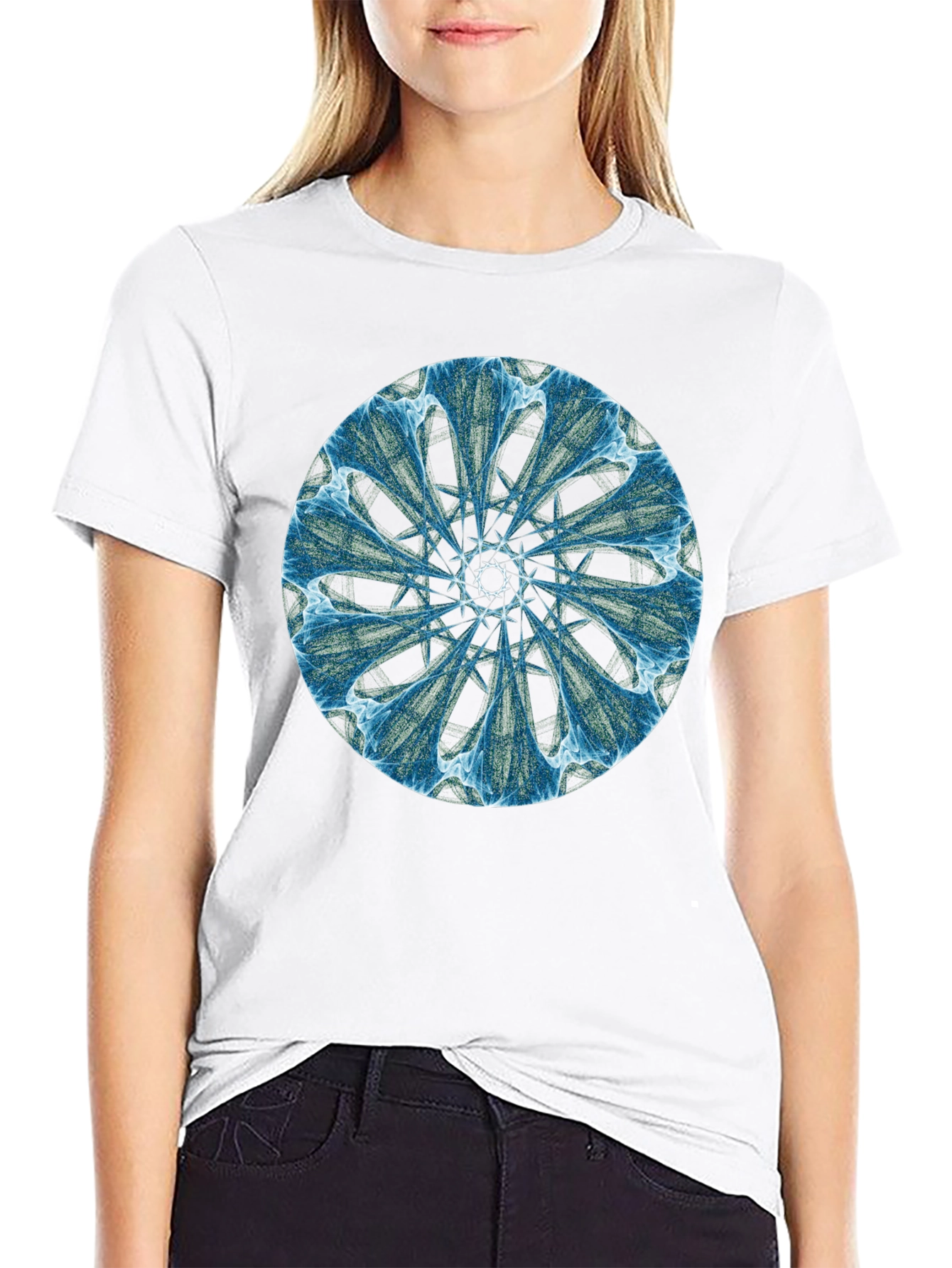 Geometric Mandala Black T-Shirt