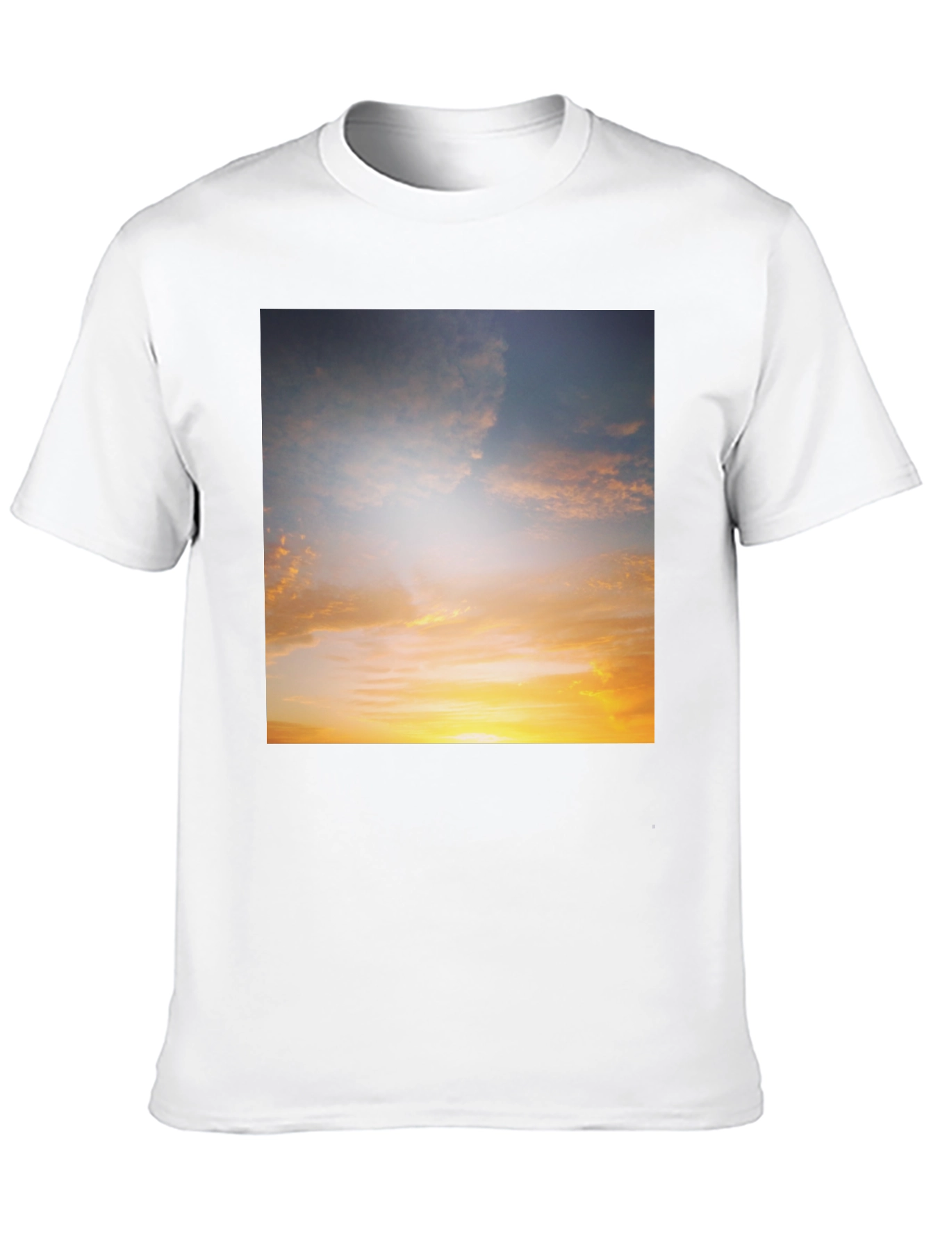 Sunset Sky Graphic Black Tee Shirt