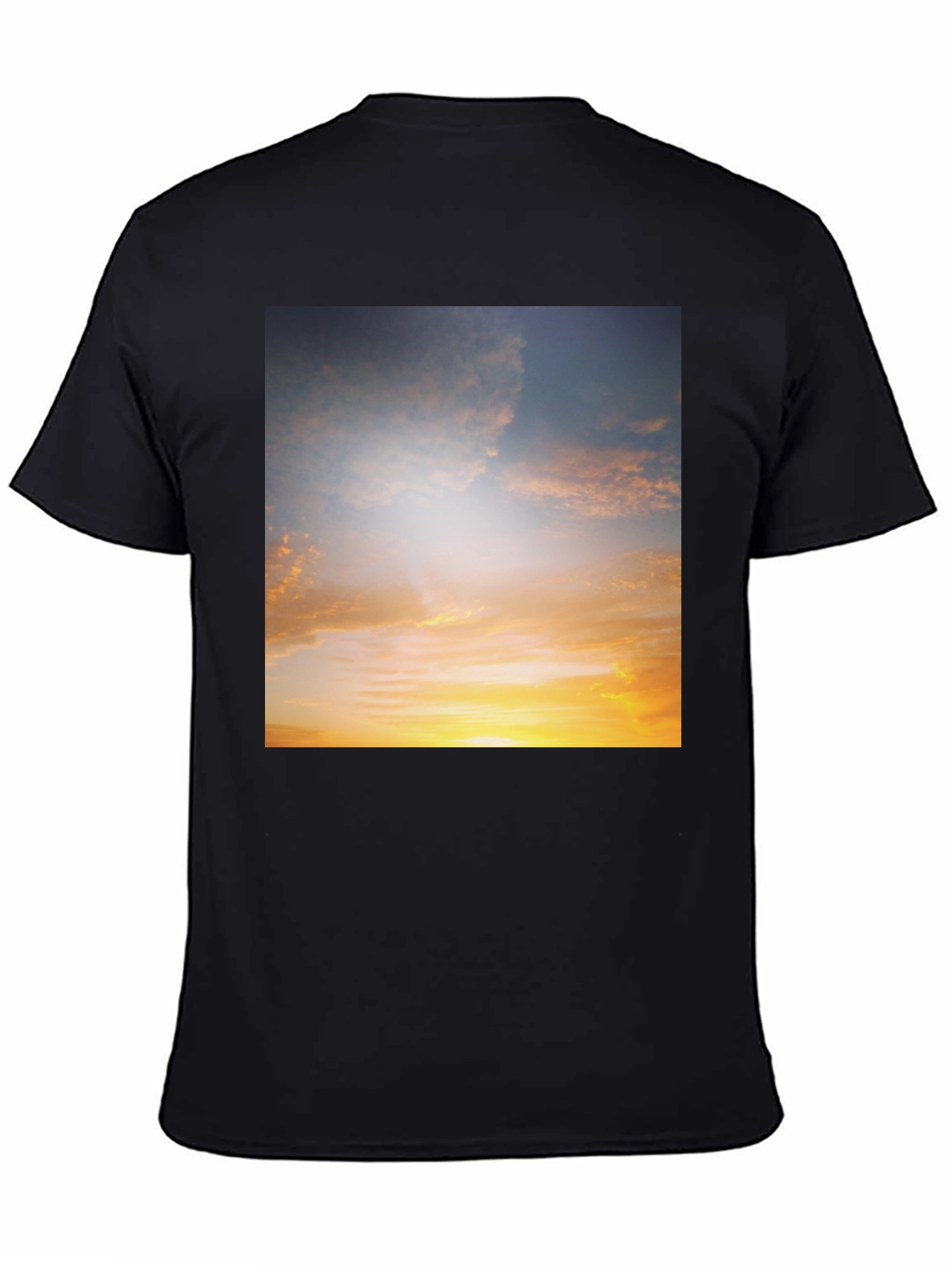 Sunset Sky Graphic Black Tee Shirt
