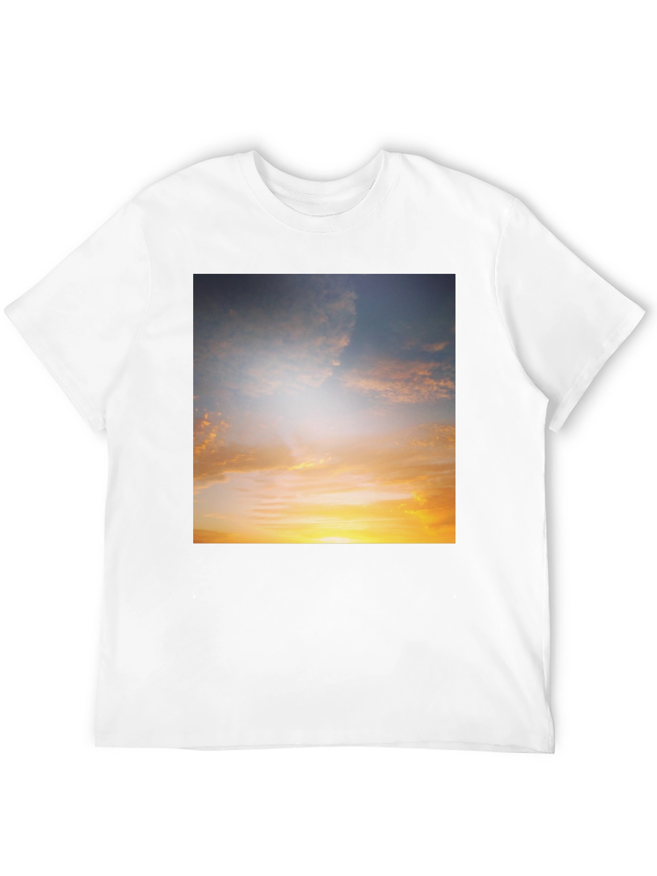 Sunset Sky Graphic Black Tee Shirt