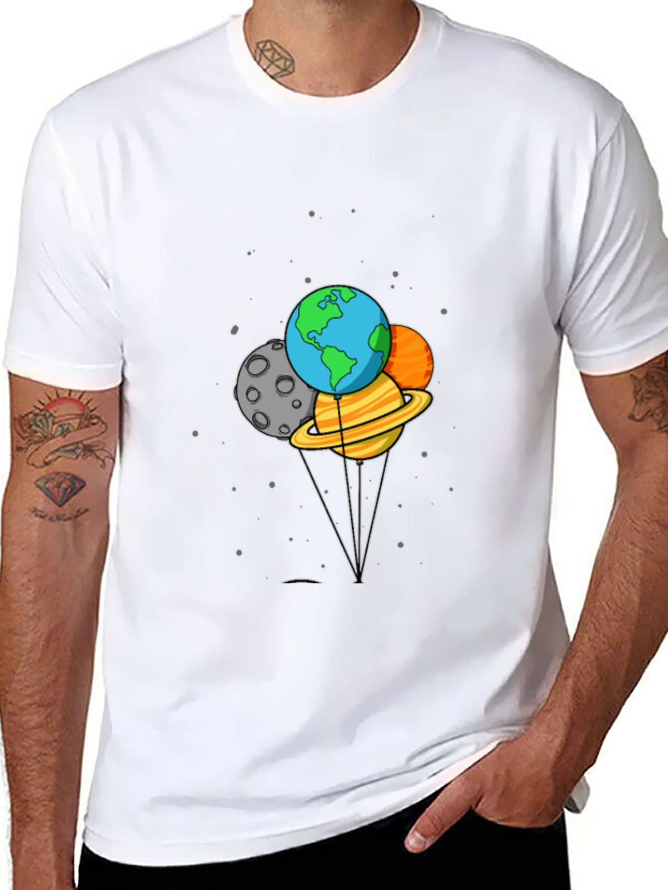 Planetary Balloon Ride Graphic T-Shirt
