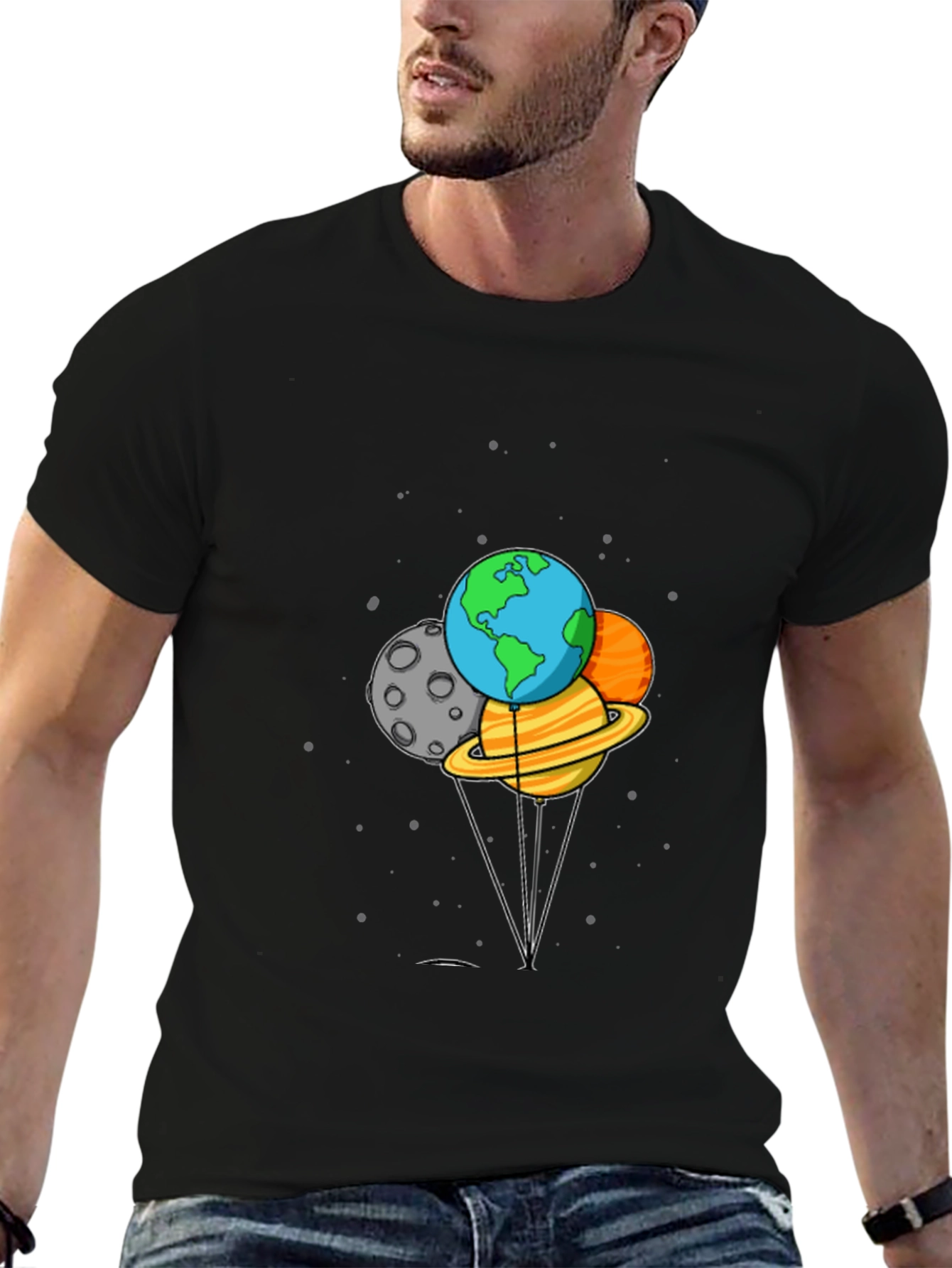 Planetary Balloon Ride Graphic T-Shirt