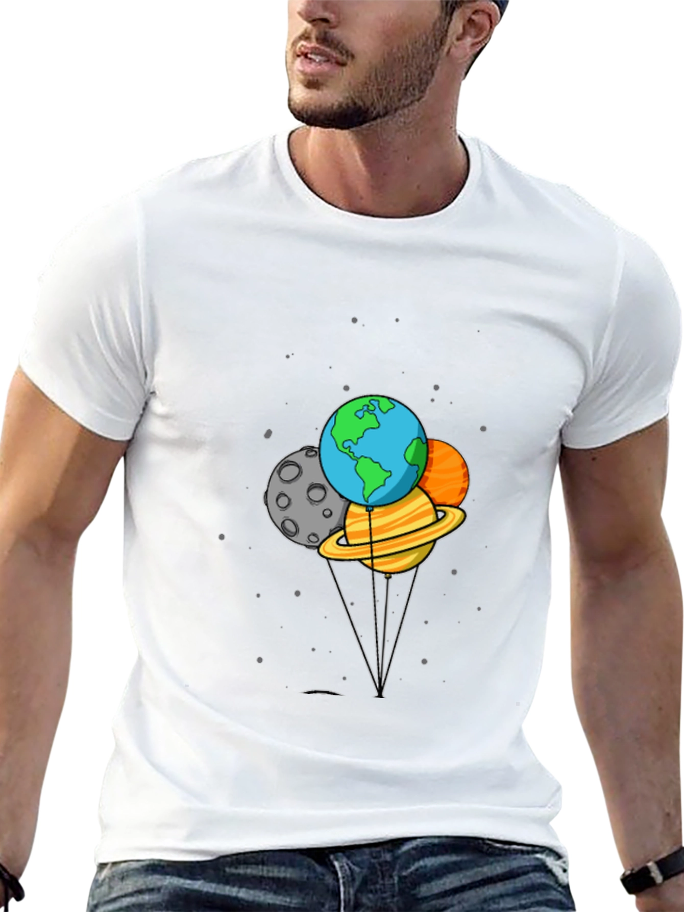 Planetary Balloon Ride Graphic T-Shirt