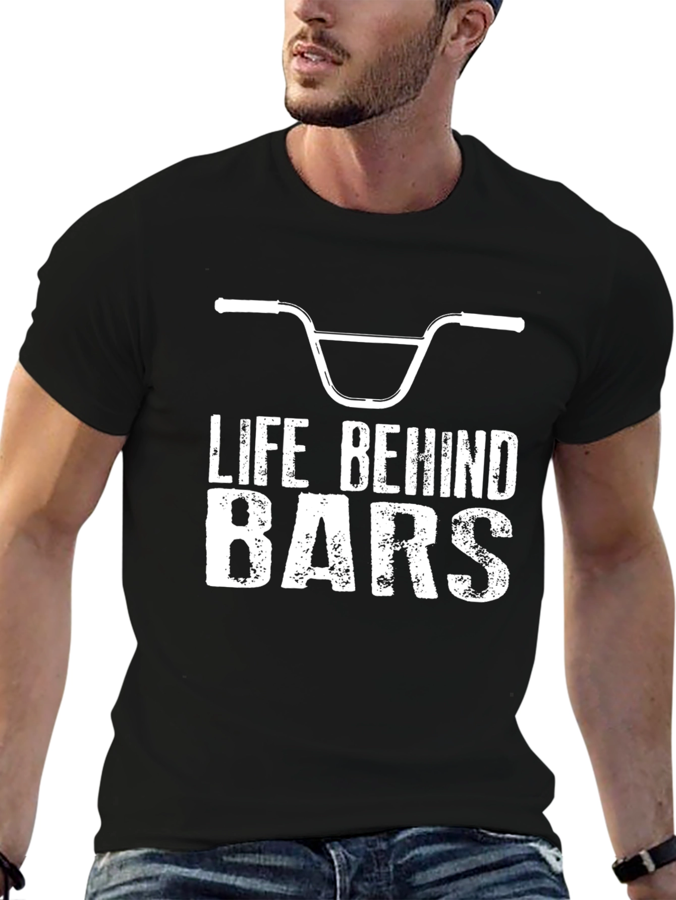 Life Behind Bars Graphic Tee - Biker BMX T-Shirt