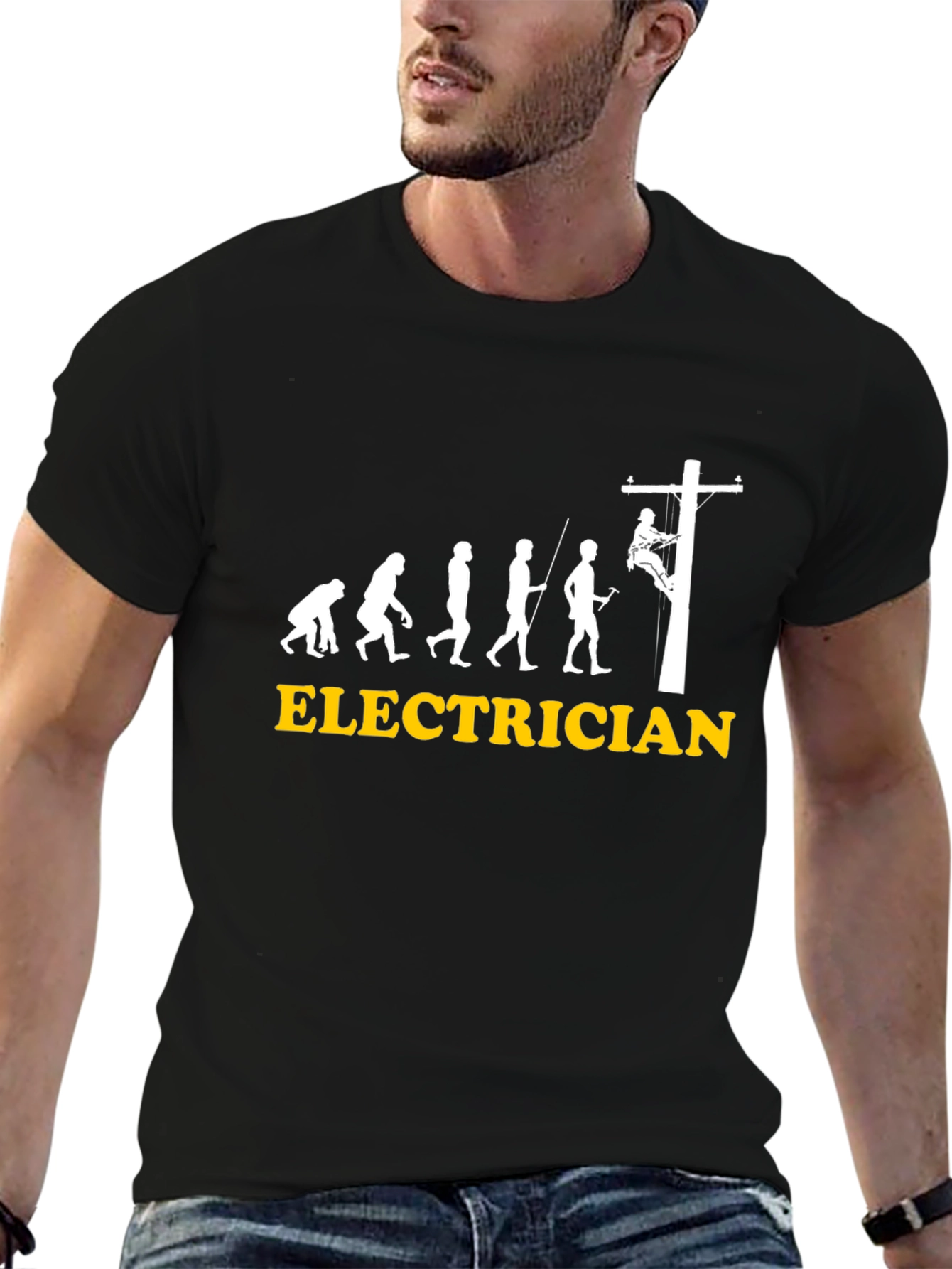 Electrician Evolution Graphic Tee - Black