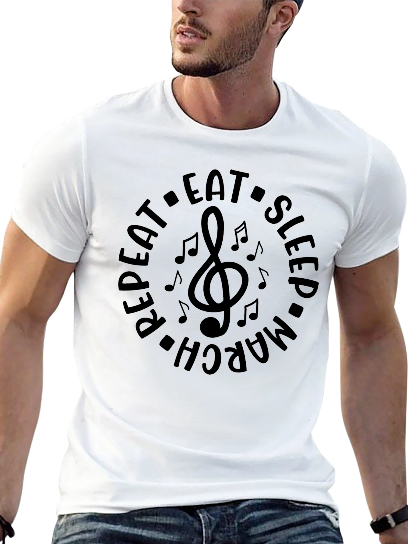 Eat Sleep March Repeat Music T-Shirt