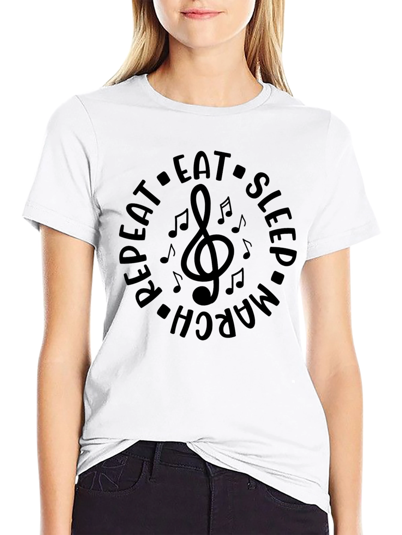 Eat Sleep March Repeat Music T-Shirt