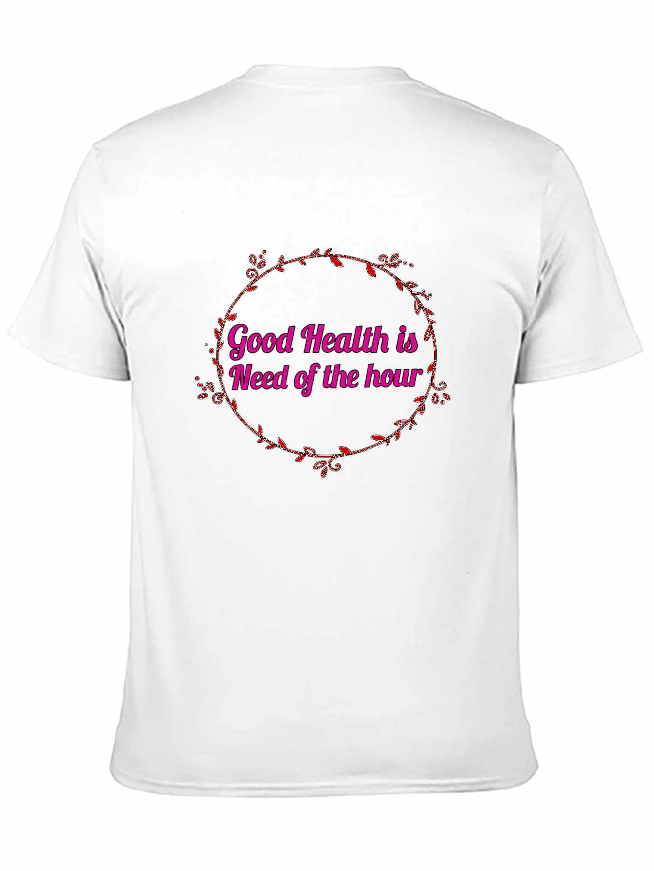 Good Health is Need of the Hour Black T-Shirt