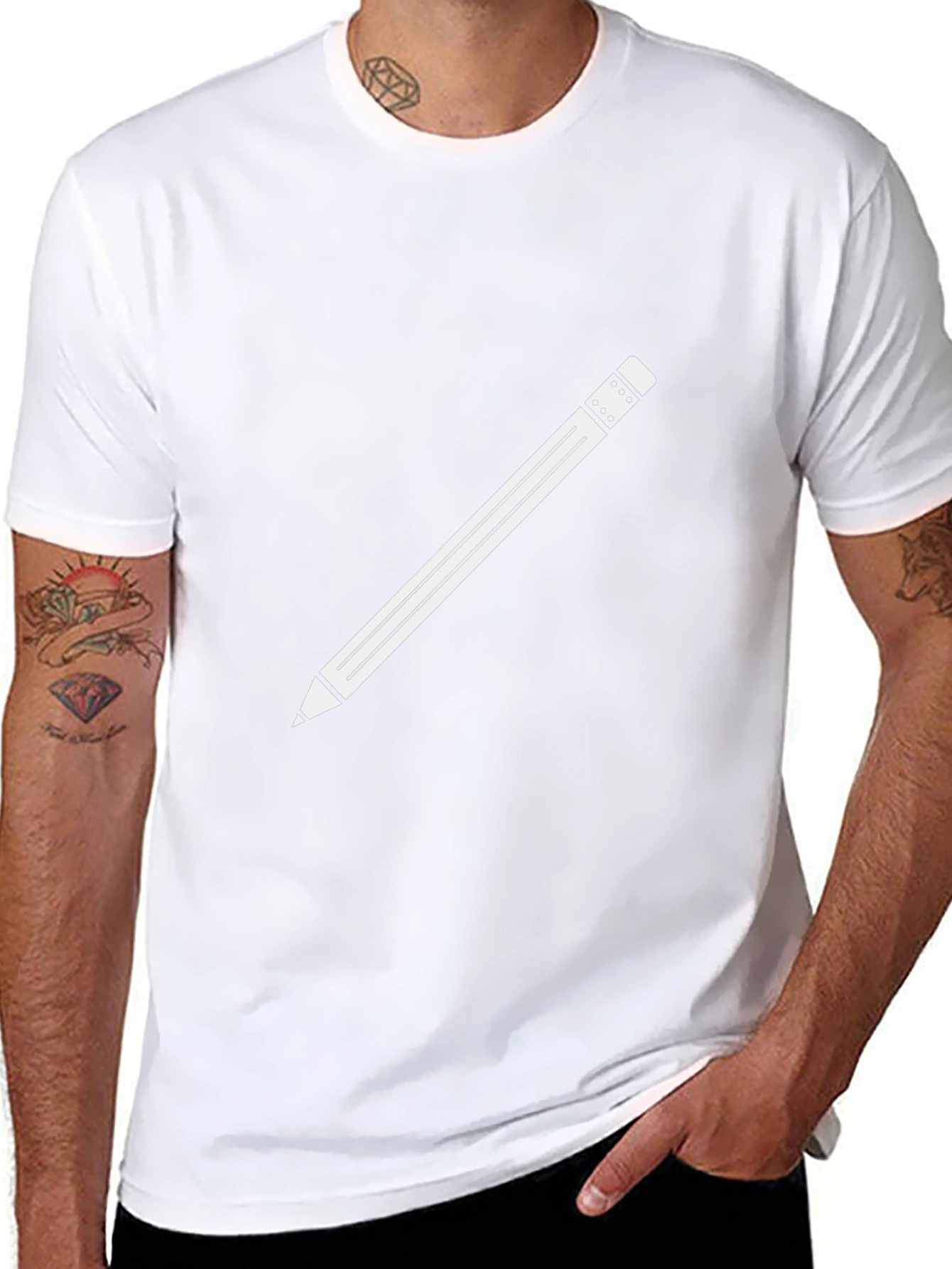 Pencil Graphic T-Shirt - Cool Casual Tee