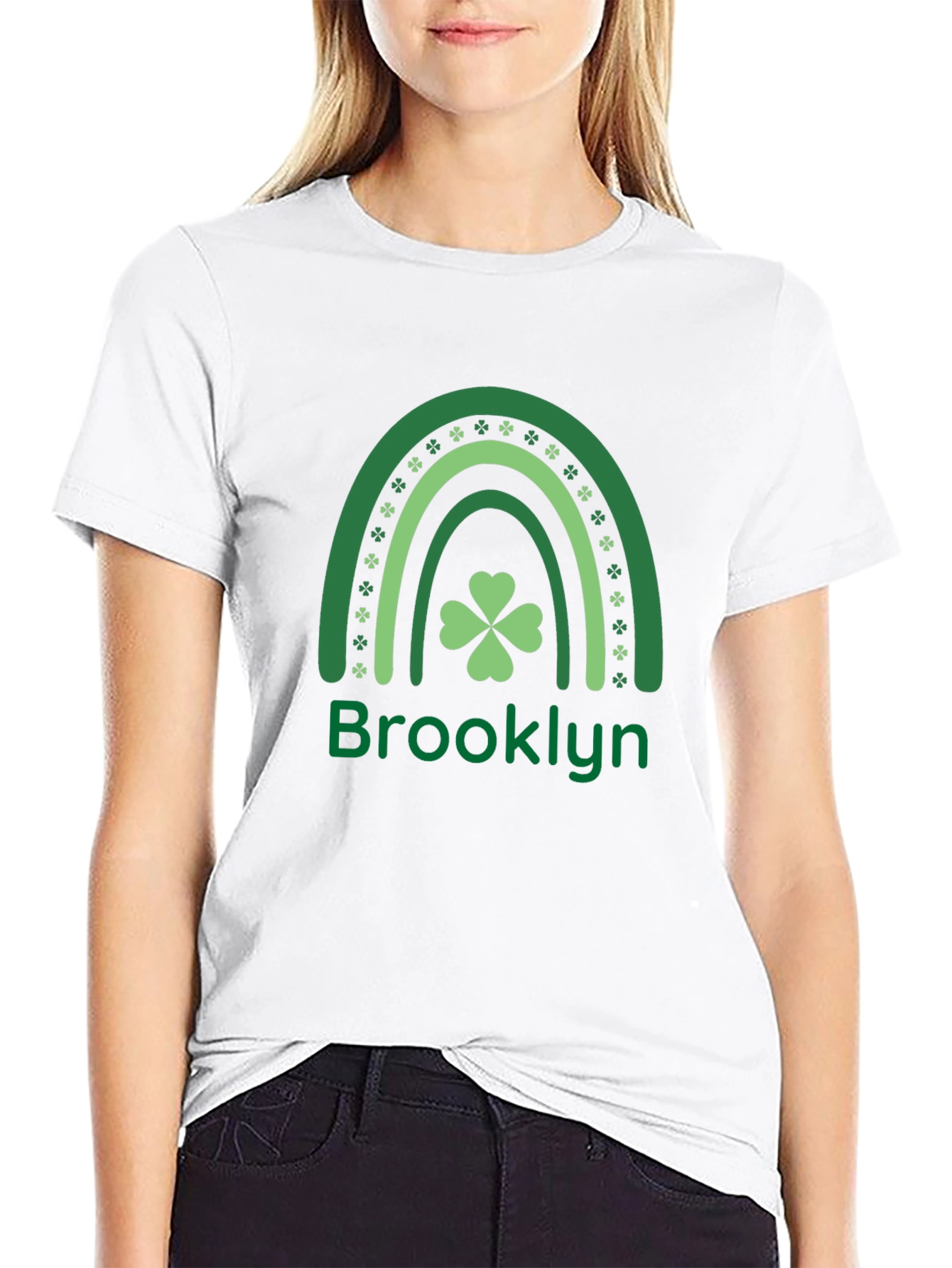 Brooklyn St. Patricks Day Shamrock Rainbow T-Shirt