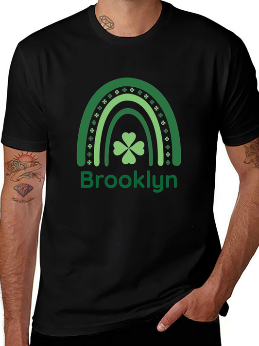 Brooklyn St. Patricks Day Shamrock Rainbow T-Shirt