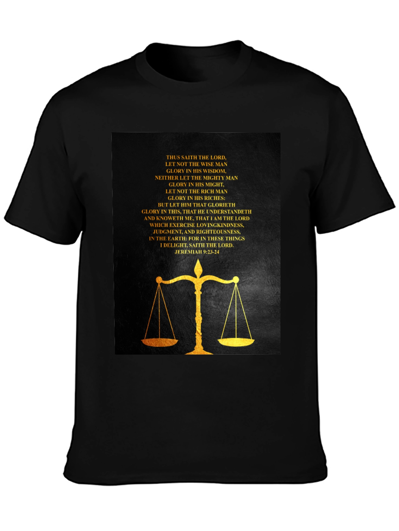 Scales of Justice Scripture T-Shirt