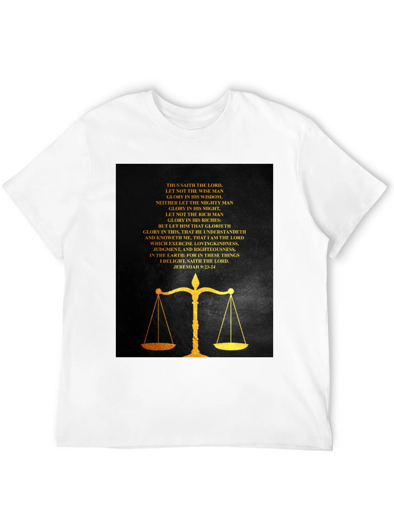 Scales of Justice Scripture T-Shirt