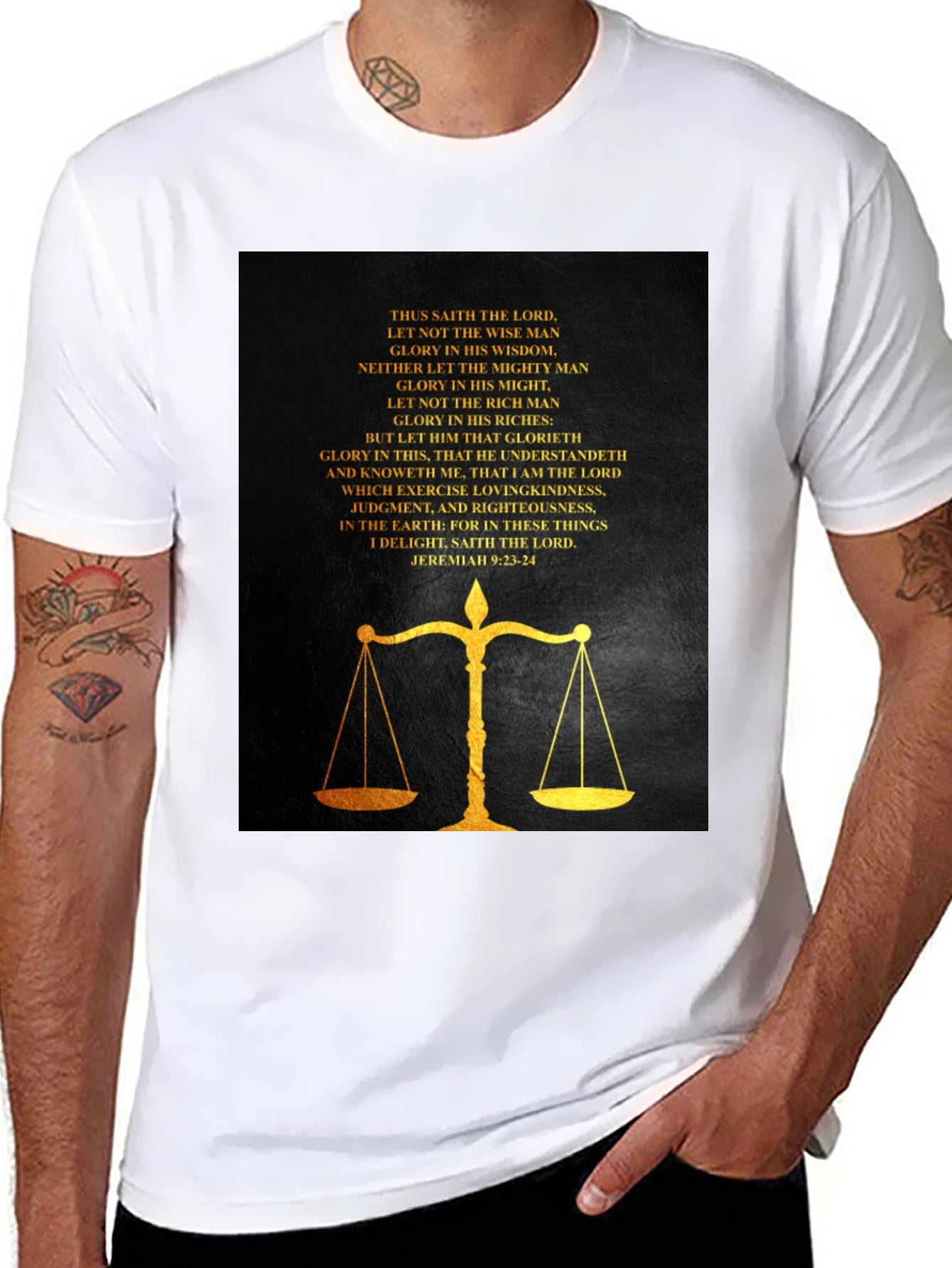 Scales of Justice Scripture T-Shirt
