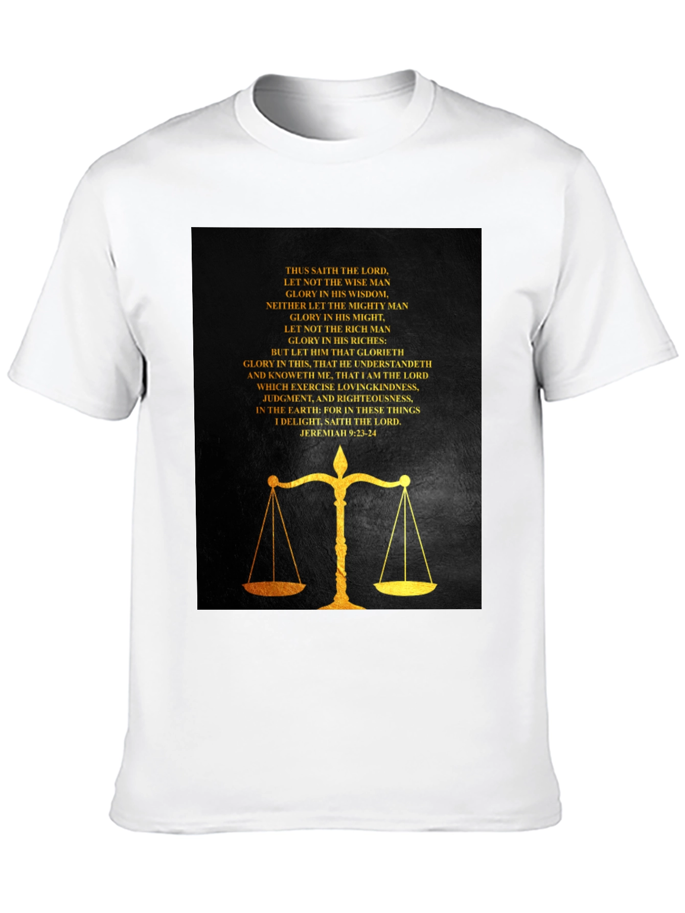 Scales of Justice Scripture T-Shirt
