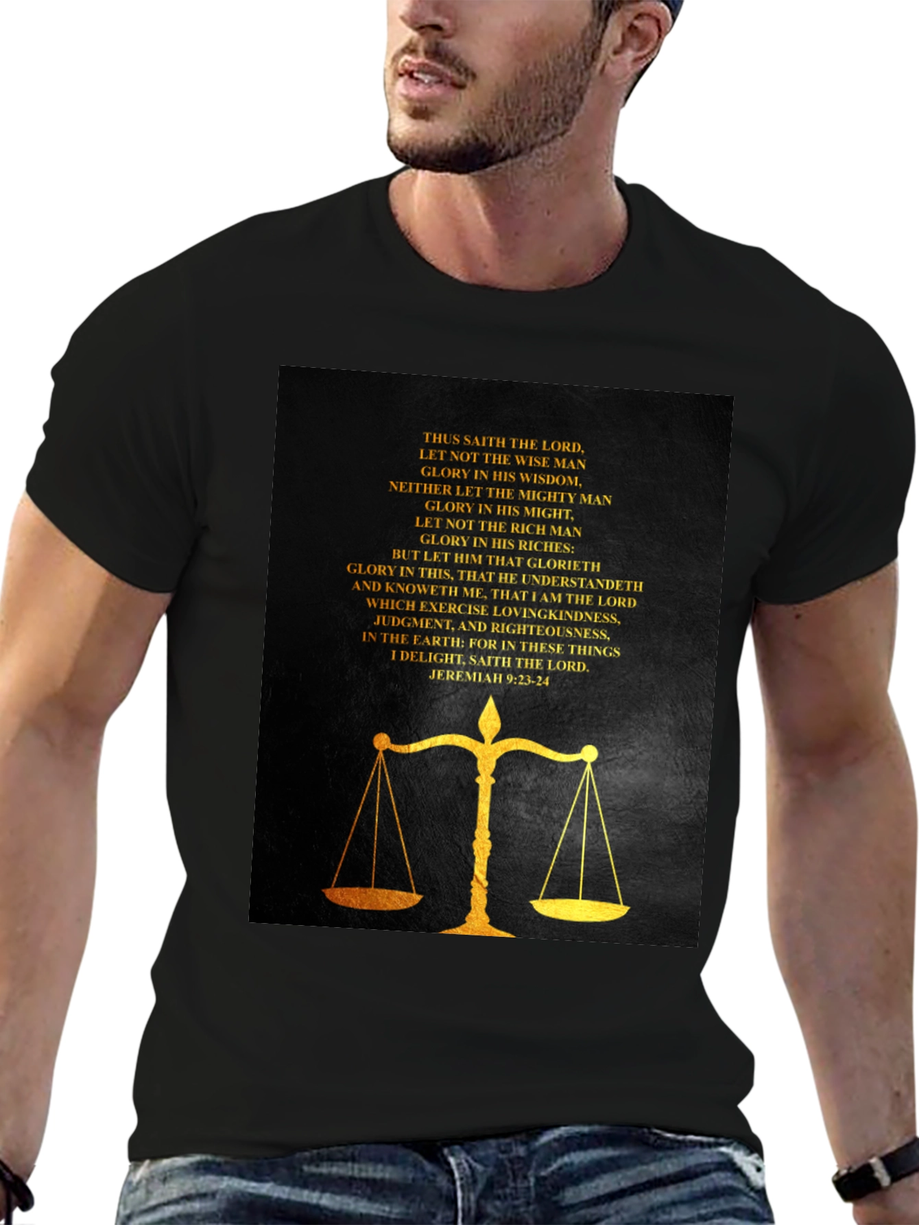 Scales of Justice Scripture T-Shirt
