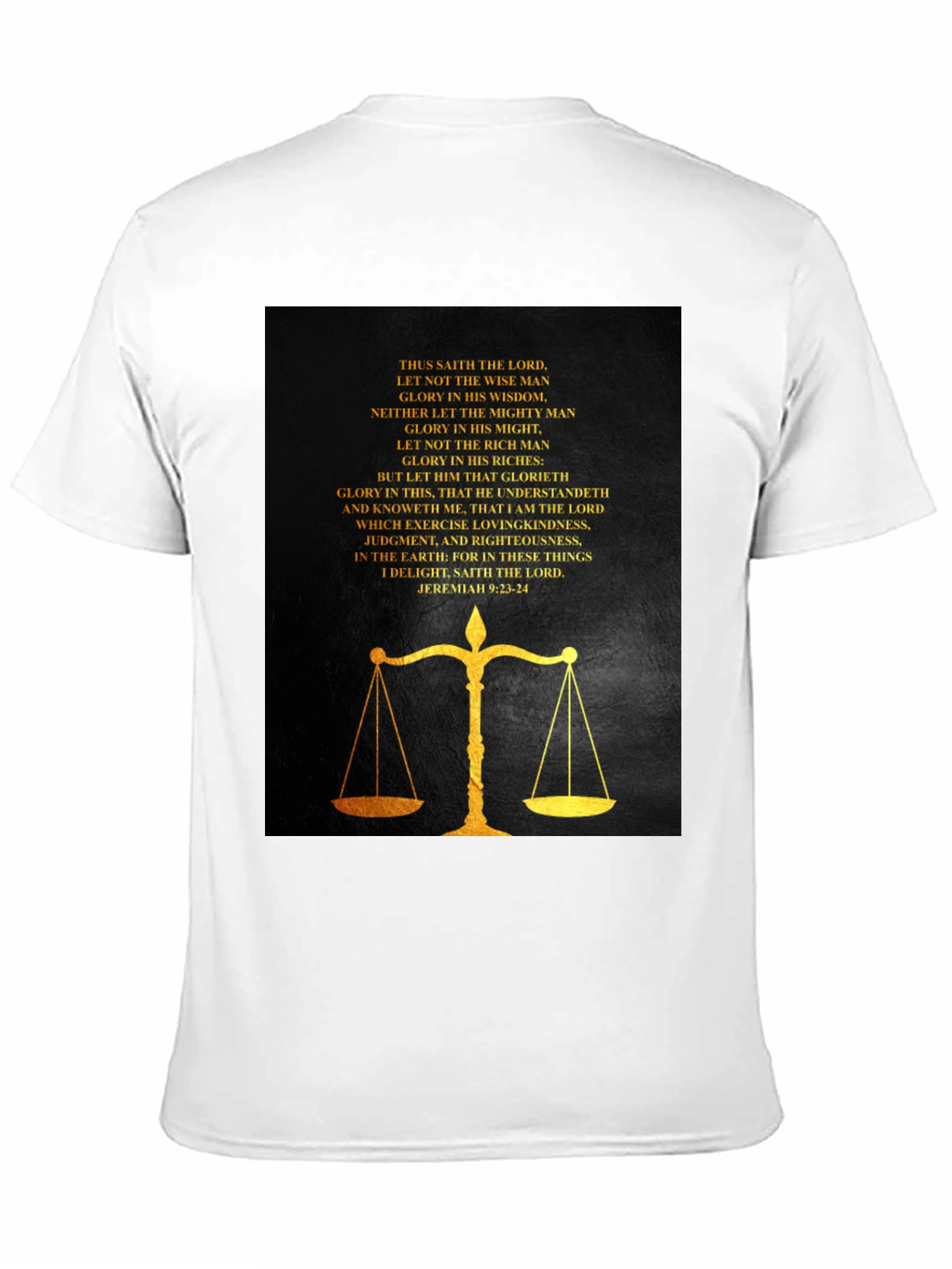 Scales of Justice Scripture T-Shirt