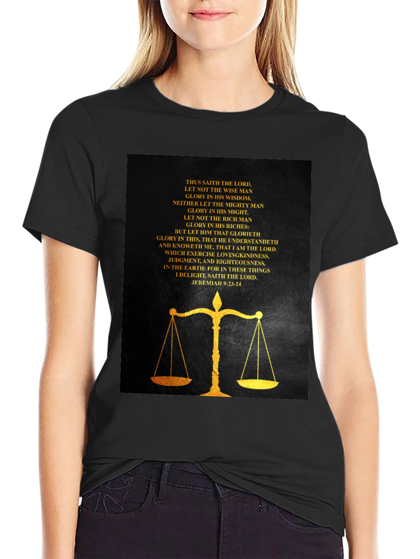 Scales of Justice Scripture T-Shirt