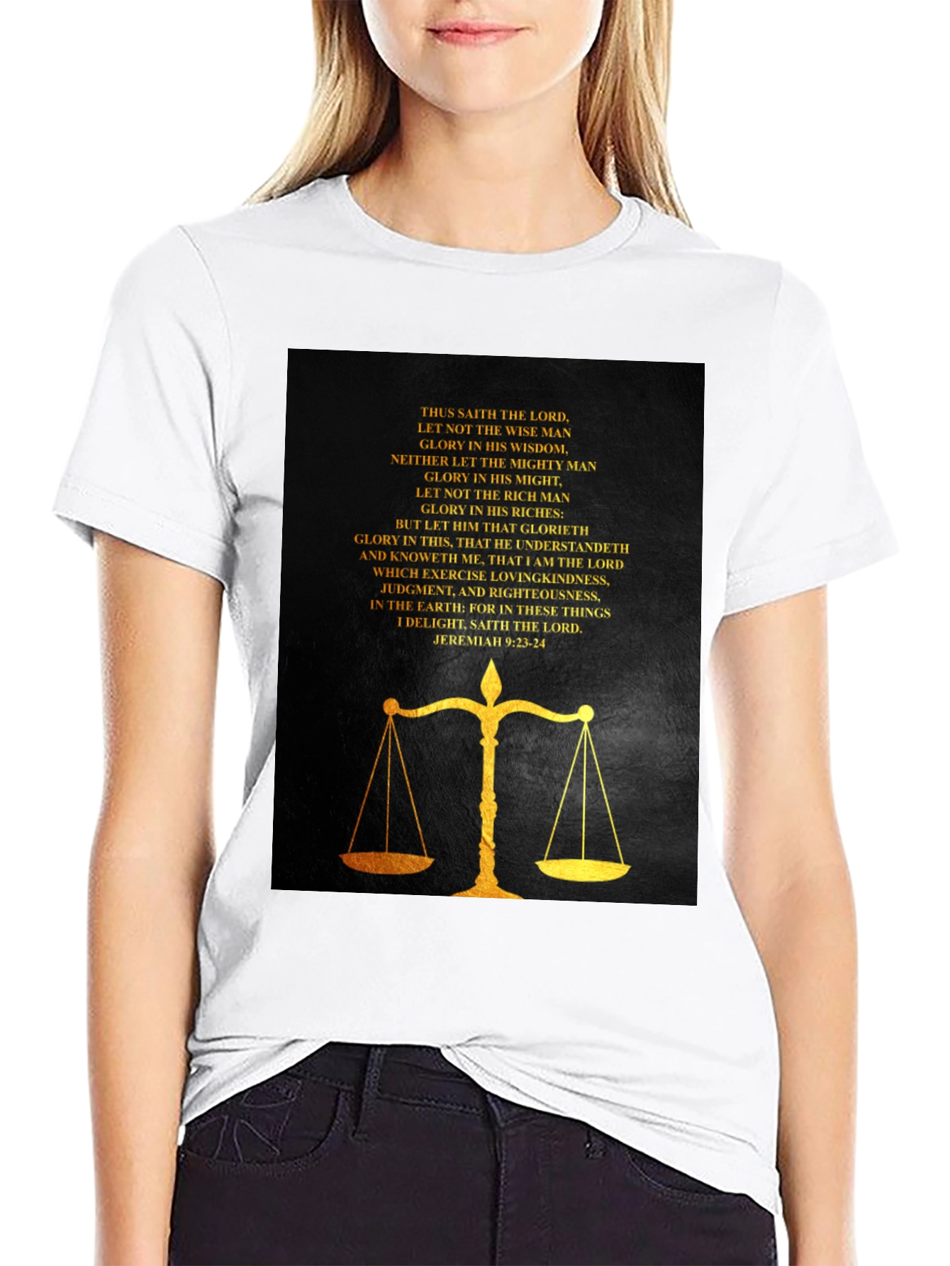 Scales of Justice Scripture T-Shirt