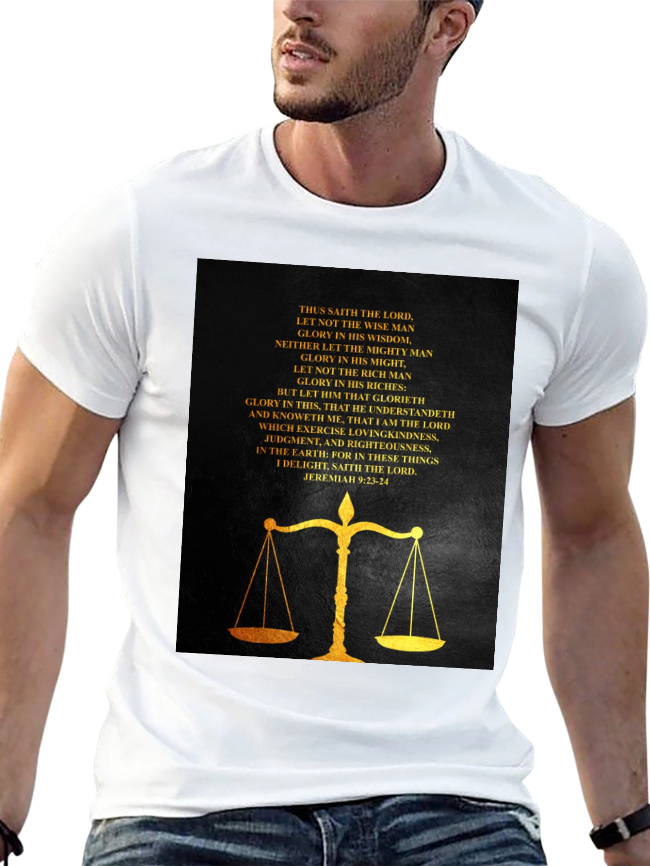 Scales of Justice Scripture T-Shirt