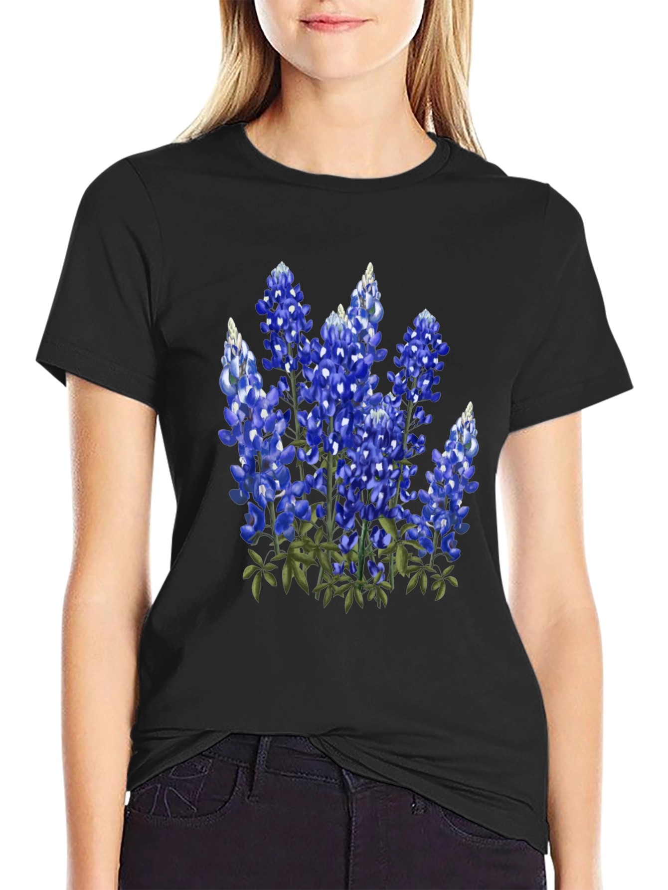 Bluebonnet Flower Graphic Tee - Texas Pride