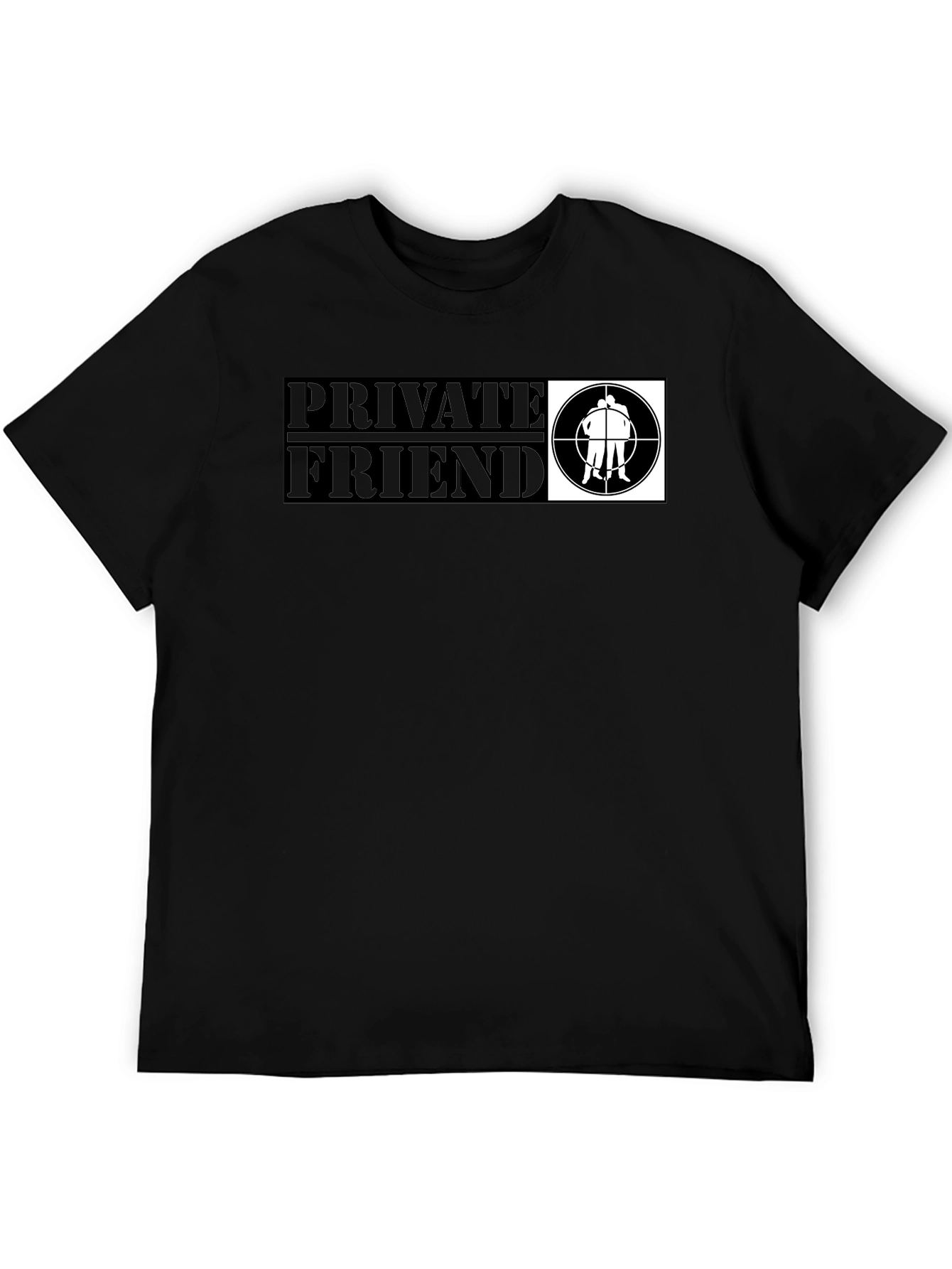 Private Friend Graphic T-Shirt - Black