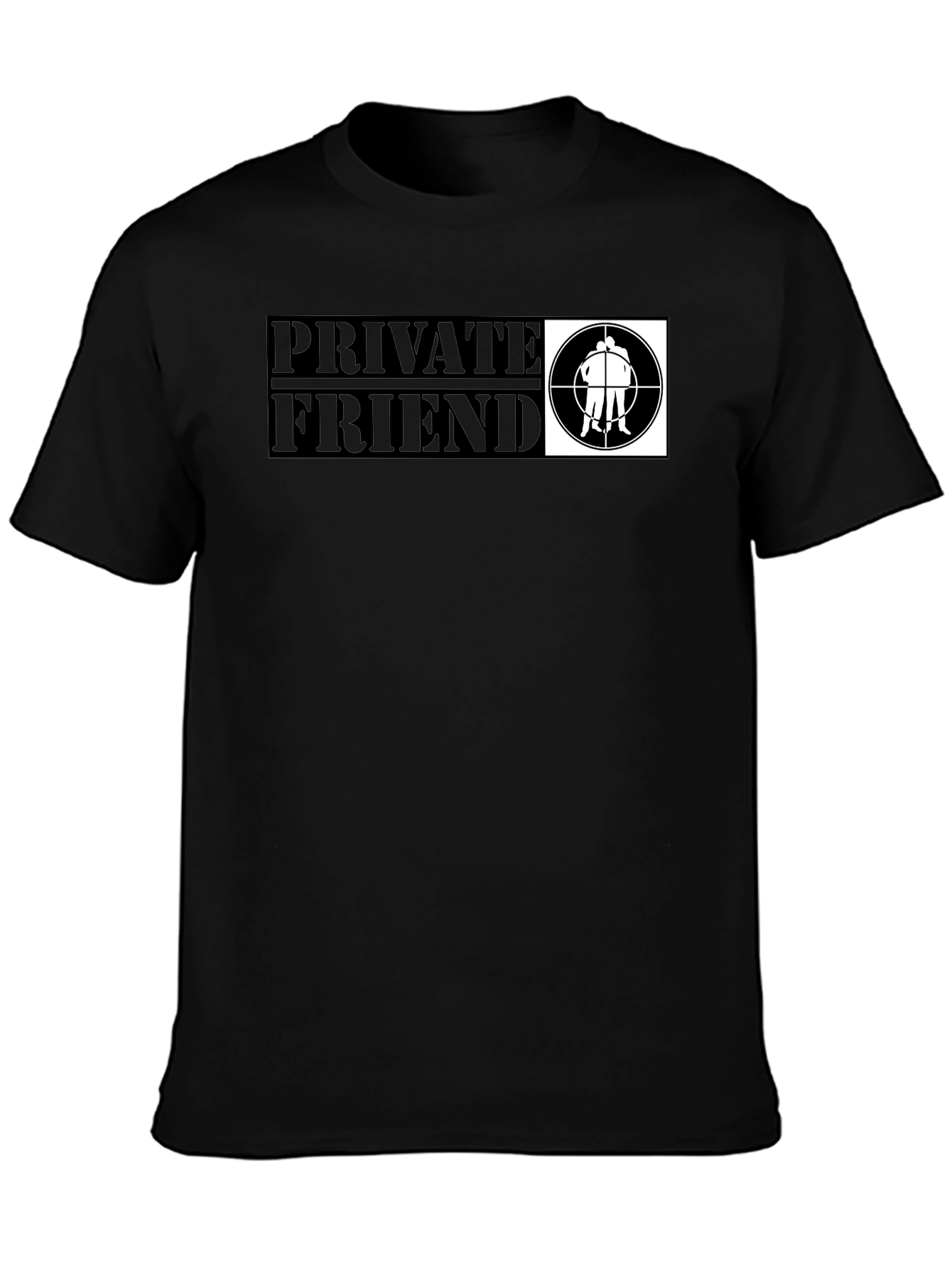 Private Friend Graphic T-Shirt - Black