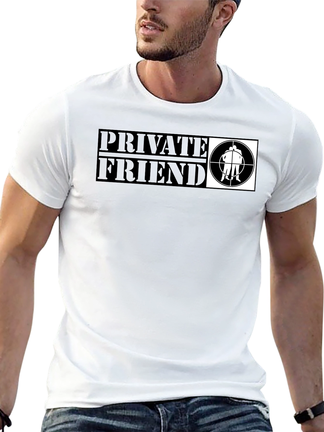 Private Friend Graphic T-Shirt - Black