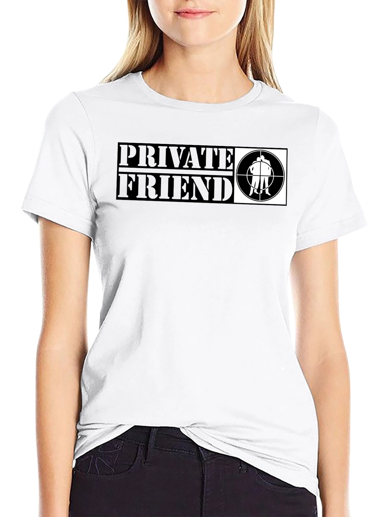 Private Friend Graphic T-Shirt - Black