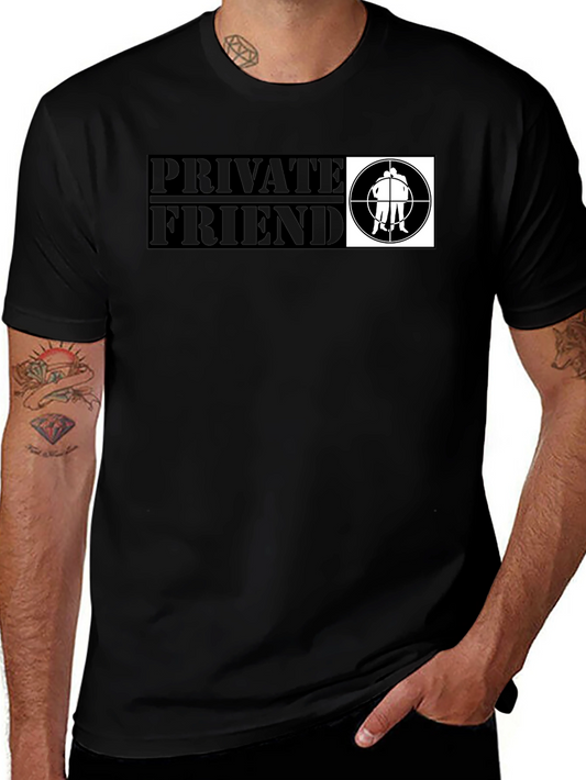 Private Friend Graphic T-Shirt - Black