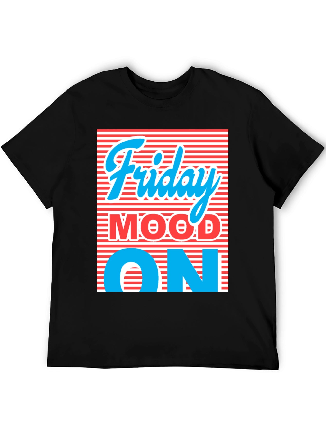 Friday Mood ON Black Graphic Tee