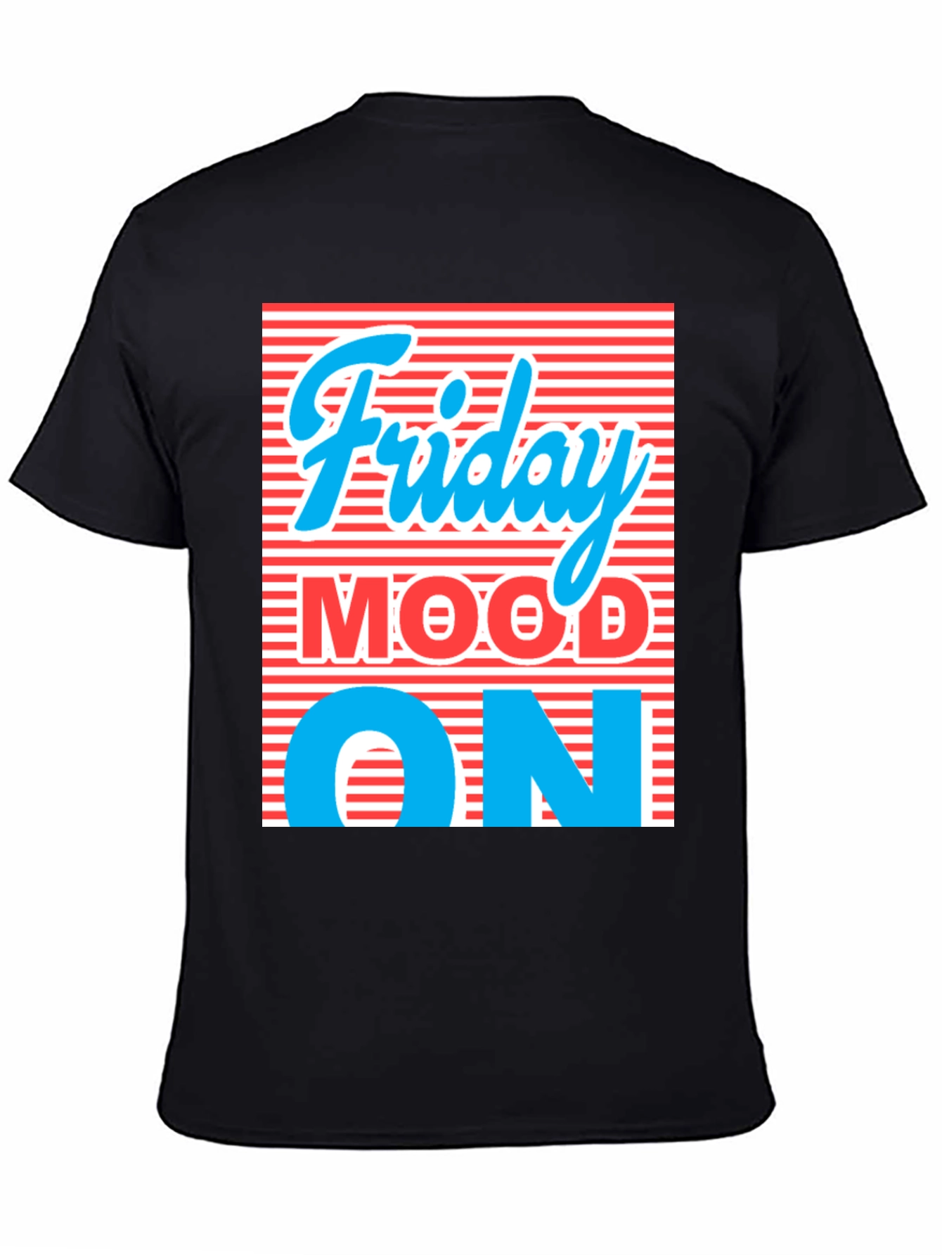 Friday Mood ON Black Graphic Tee