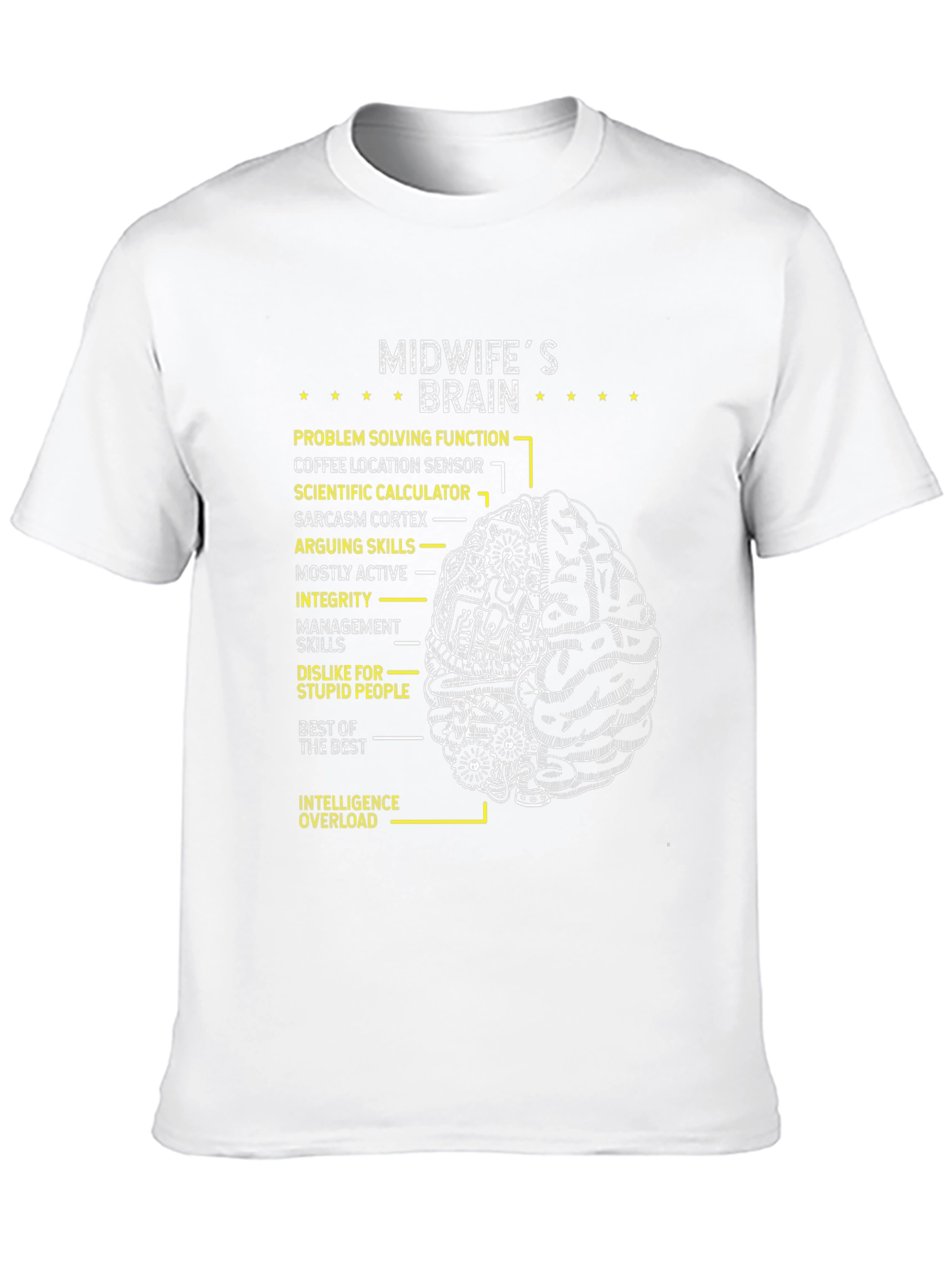 Midwifes Brain T-Shirt - Clever & Unique Gift