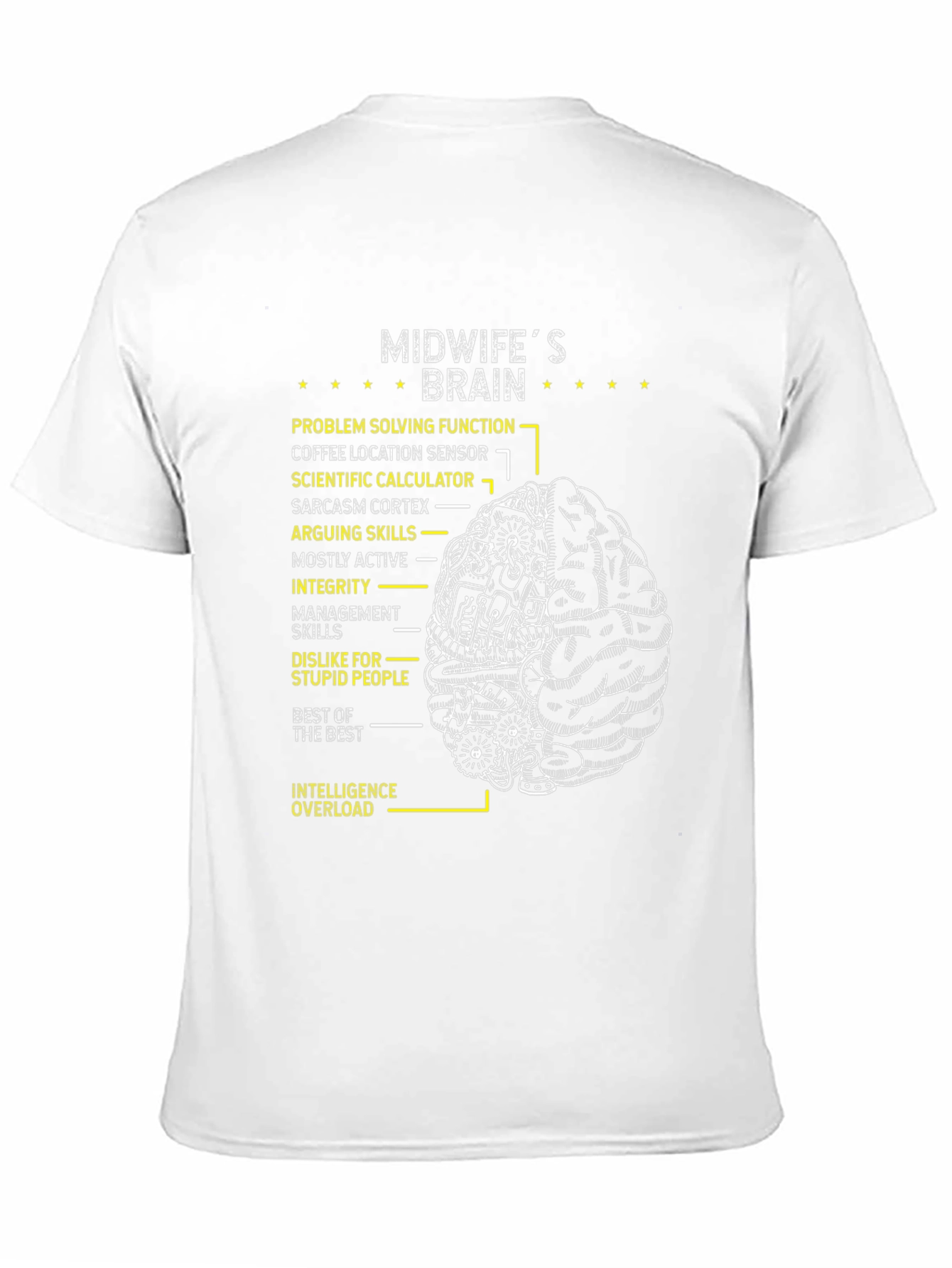 Midwifes Brain T-Shirt - Clever & Unique Gift