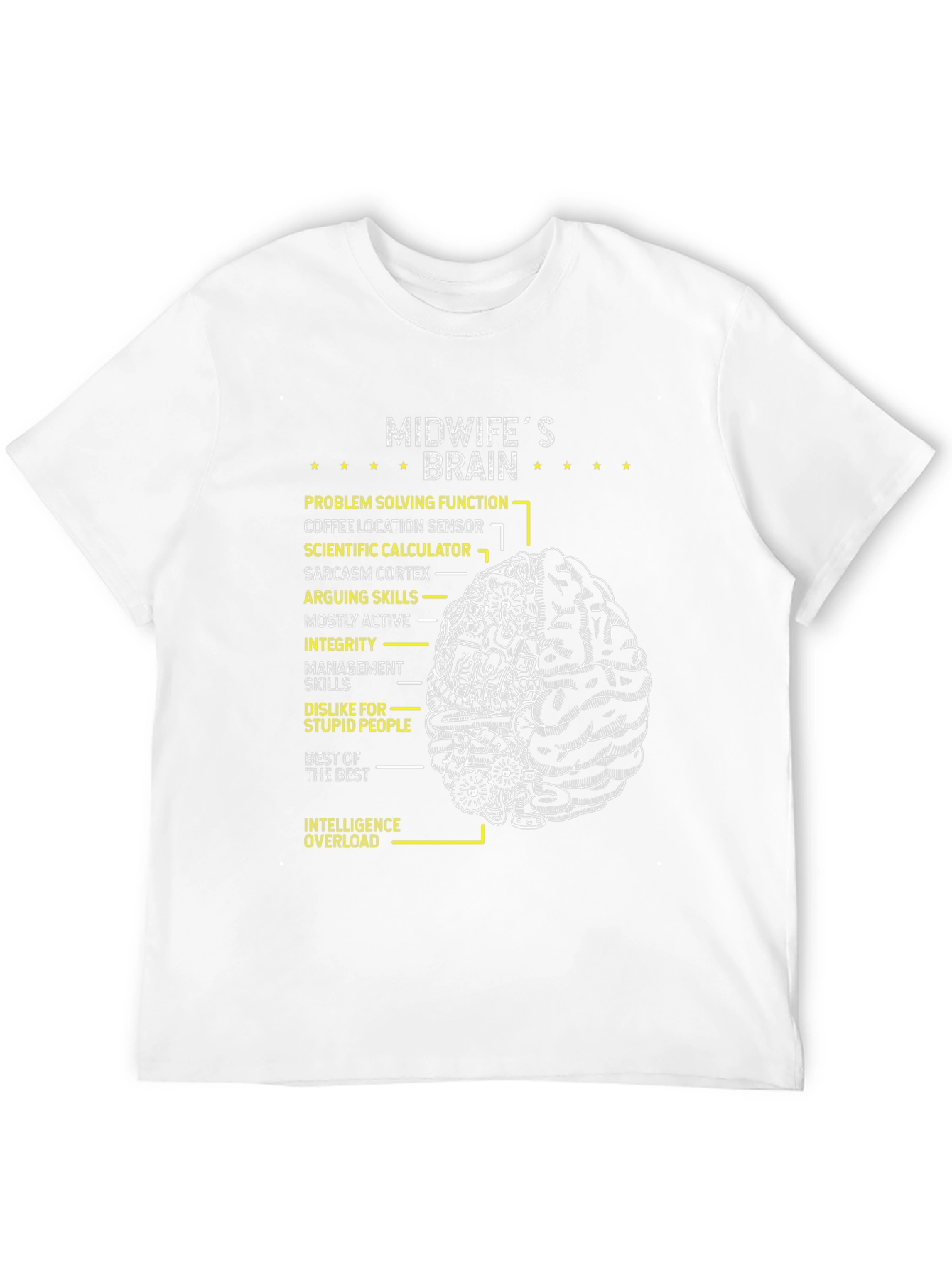 Midwifes Brain T-Shirt - Clever & Unique Gift