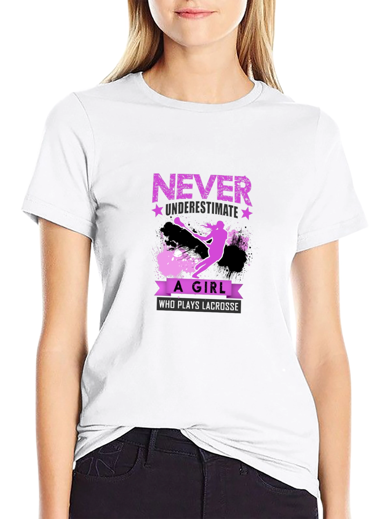 Lacrosse Girl T-Shirt - Never Underestimate