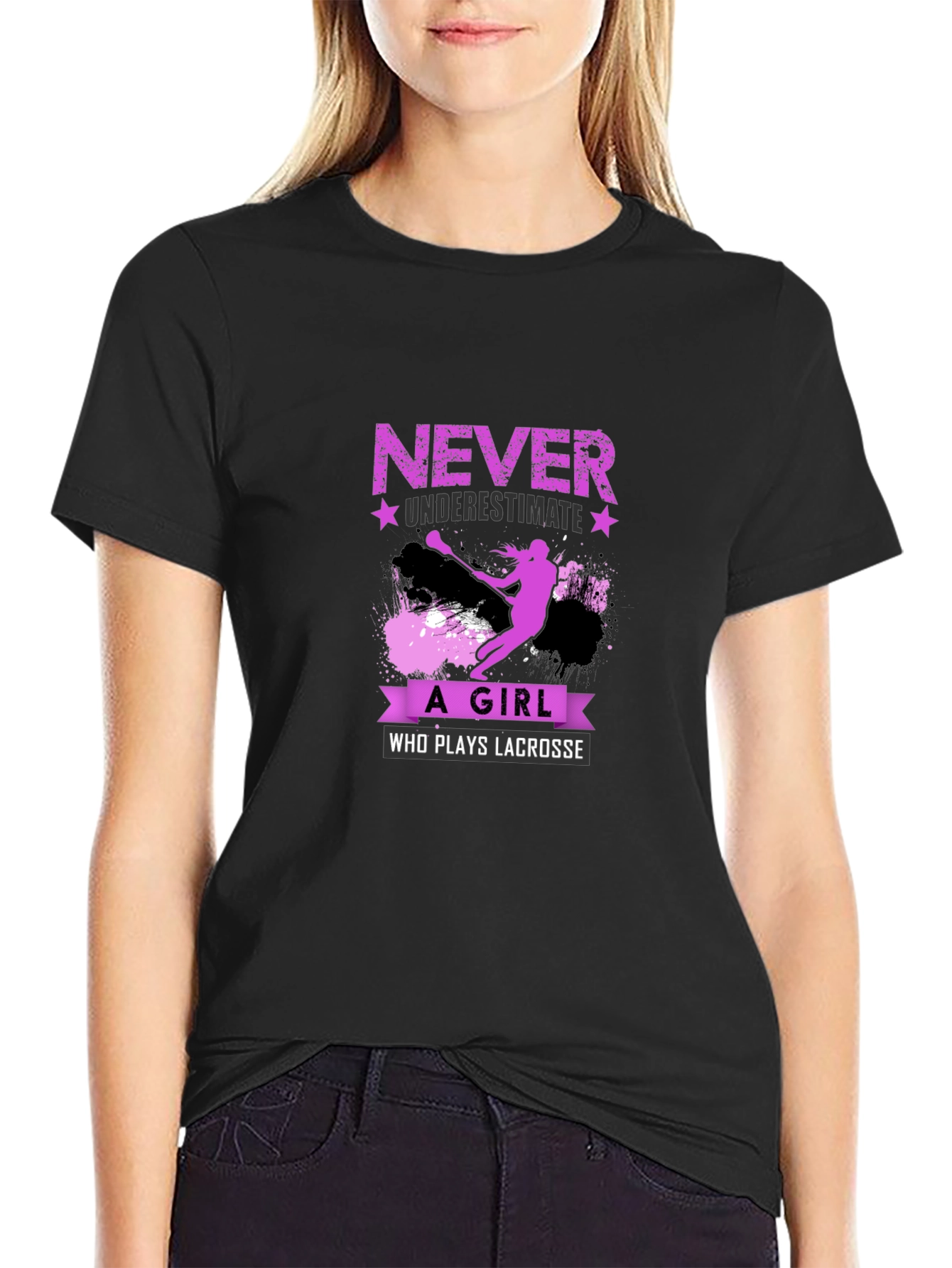 Lacrosse Girl T-Shirt - Never Underestimate