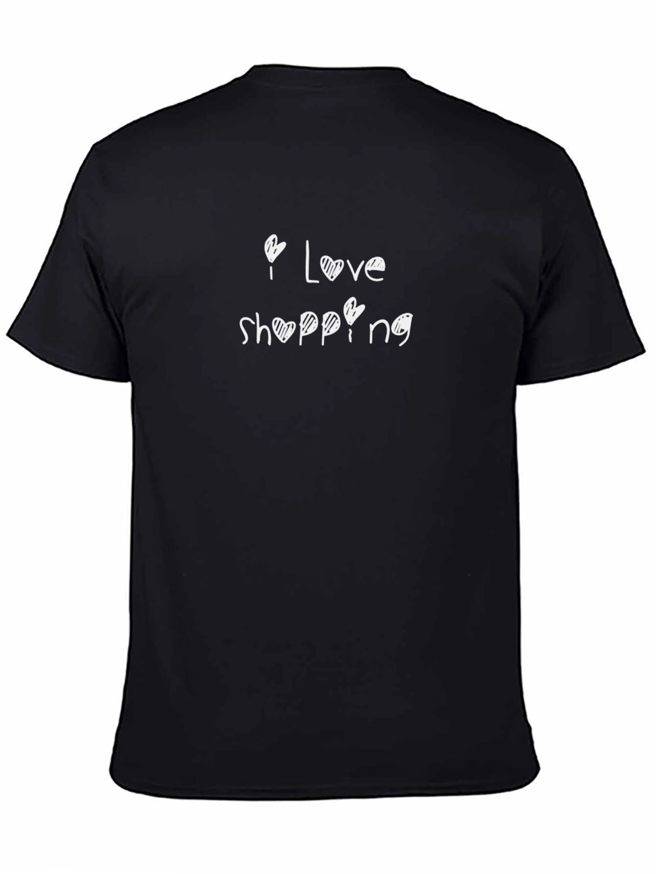 I Love Shopping Black Graphic Tee