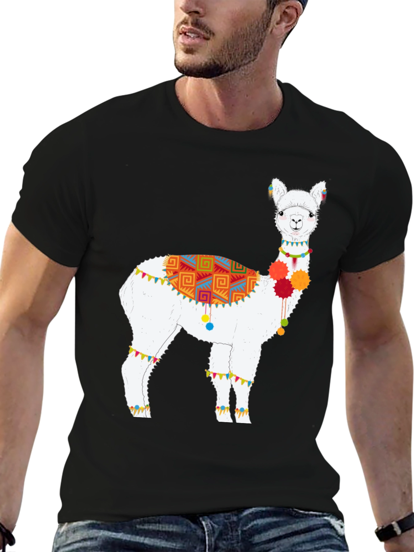 Novelty Alpaca Graphic Tee - Soft Cotton Comfort
