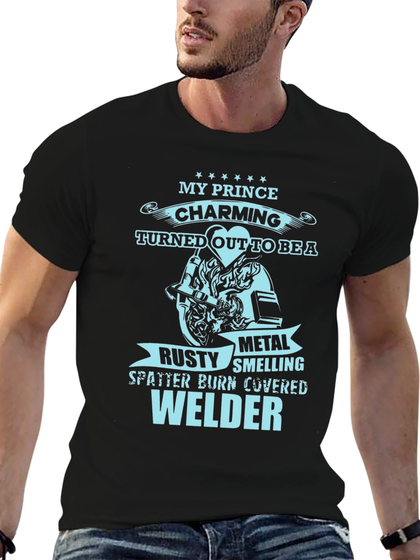 My Prince Welder T-Shirt - Black Novelty Tee
