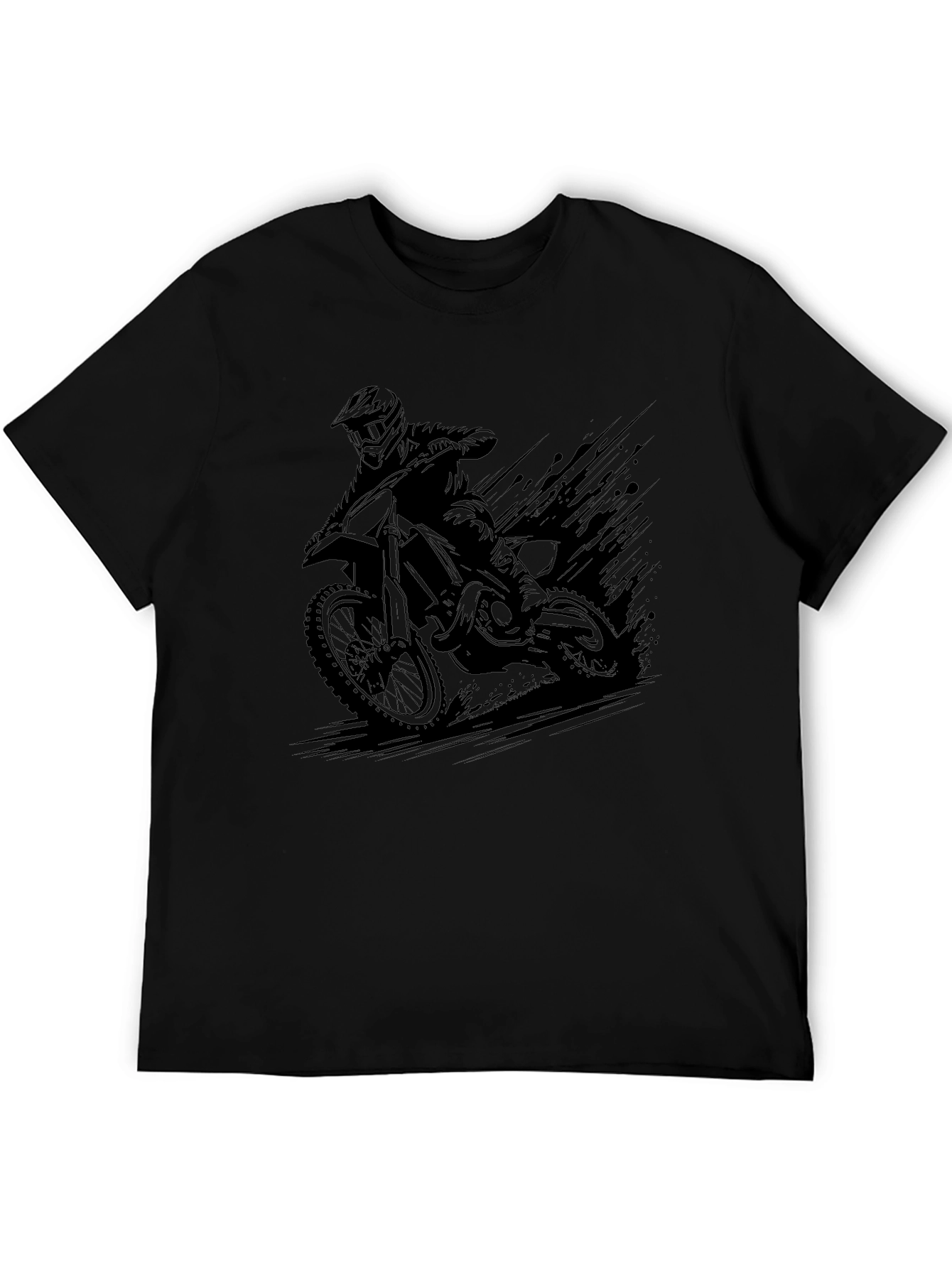Motocross Rider Graphic Tee - Black